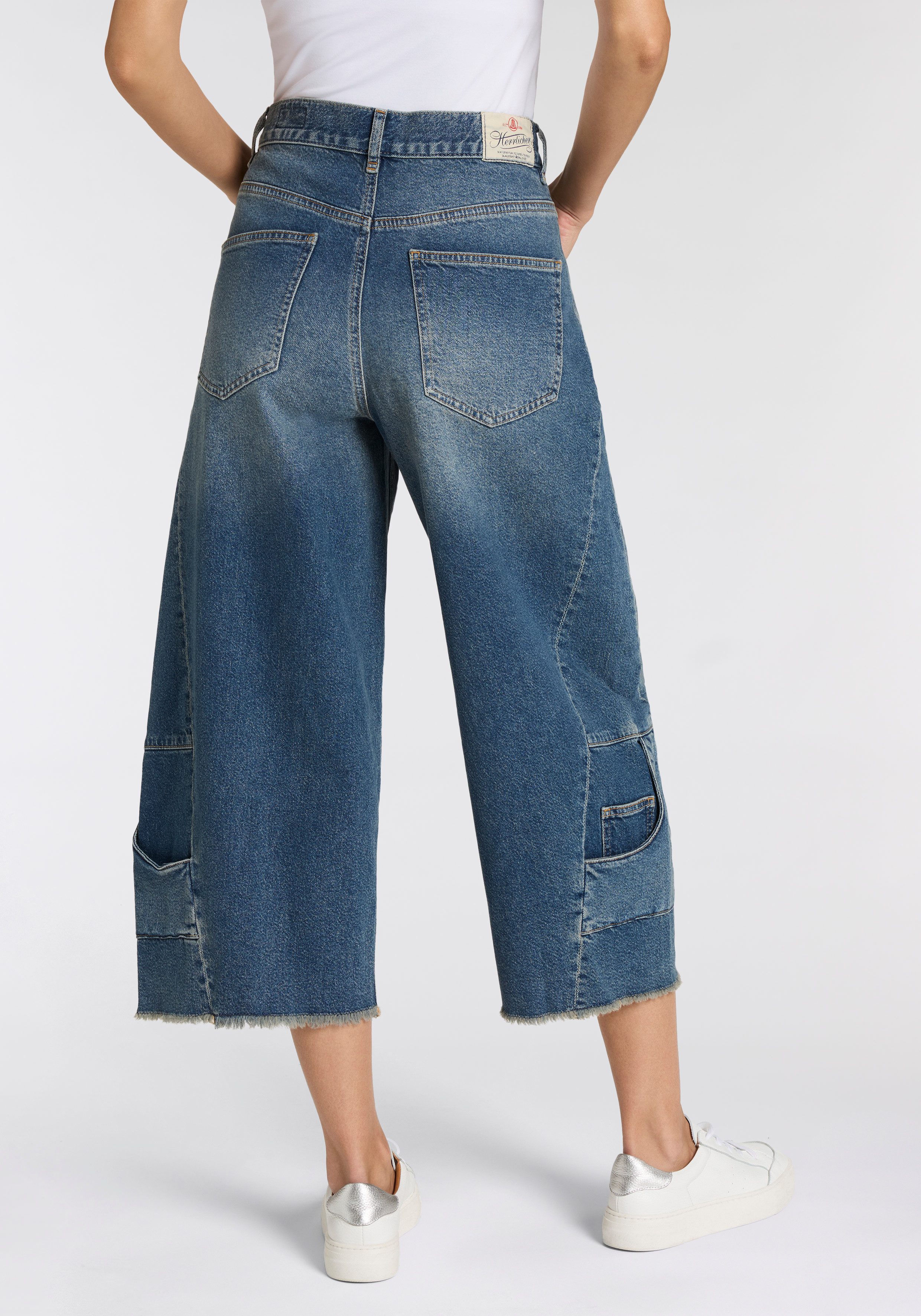 Herrlicher 7/8-Jeans Edwina Denim mit seitlich eingesetzten Details