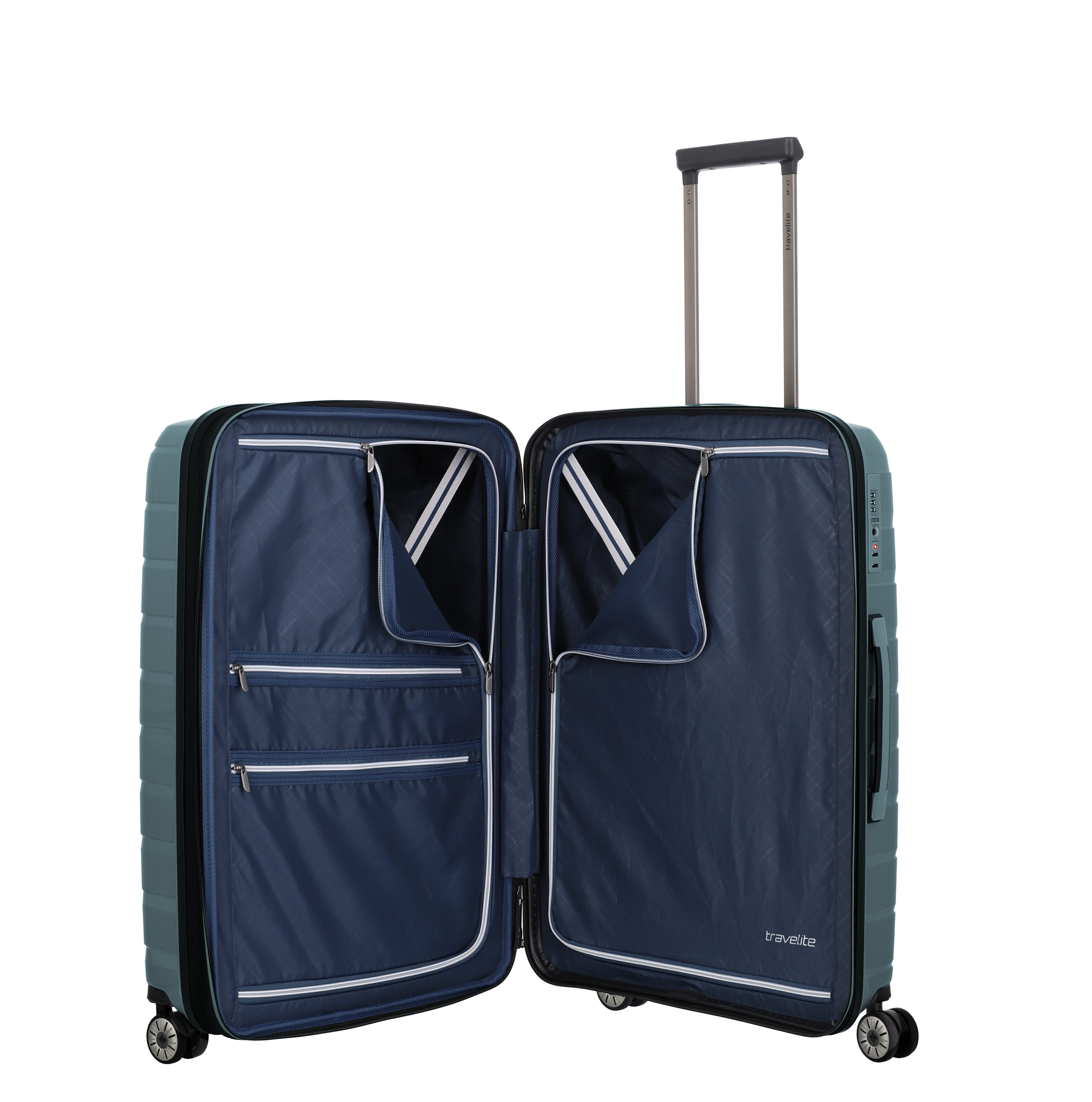 travelite Trolley AIR BASE Reisekoffer Hartschale, 4 Rollen, widerstandsfähiges Material und cleverer Innenaufteilung – Bild 5 von 5
