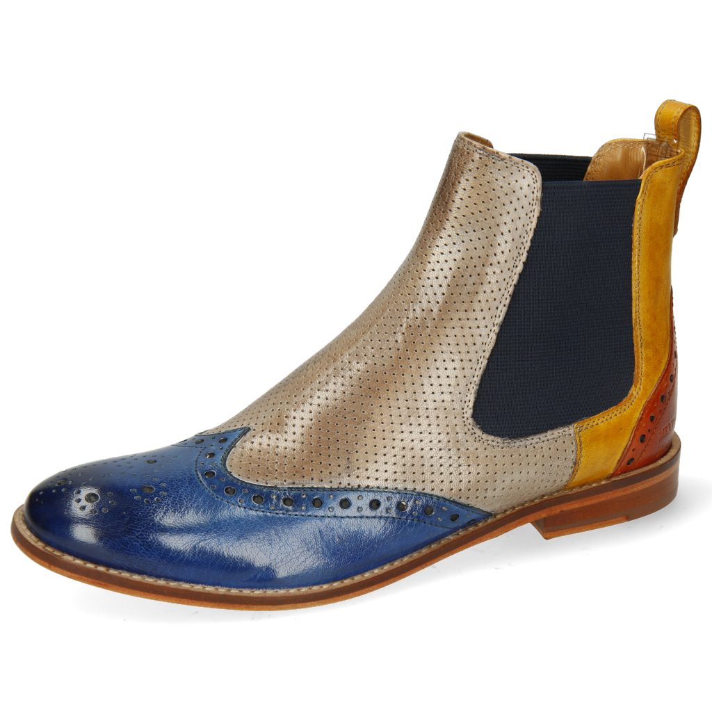 Digital 5 Perfo Hamilton Melvin Venice Arancio Yellow Stiefelette Amelie Blue Neptune &