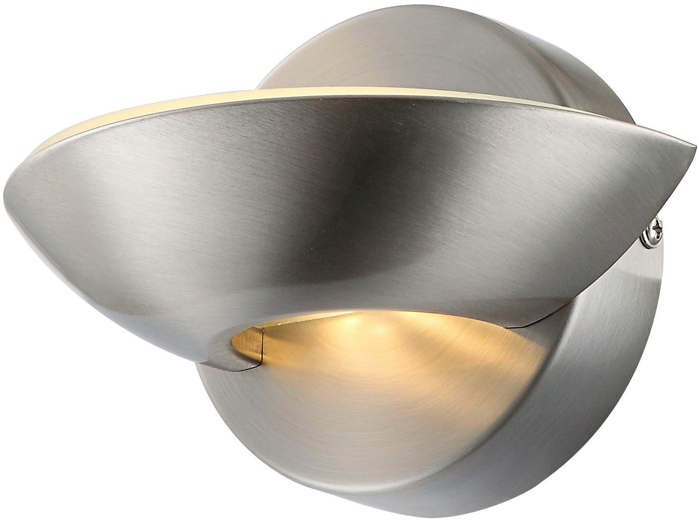 GLOBO LIGHTING Wandleuchte SAMMY, LED fest integriert, Warmweiß, Wandleuchte Nickel, Glas, Licht auf-/abwärts, LED 3+4W