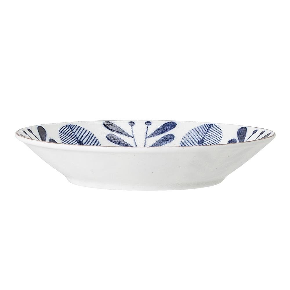 weiß/blau Servierschale Servierschüssel Serving Bowl Ø18cm tiefer Teller Porzellan dänisches Porcelain, Blue Bloomingville Design Camellia
