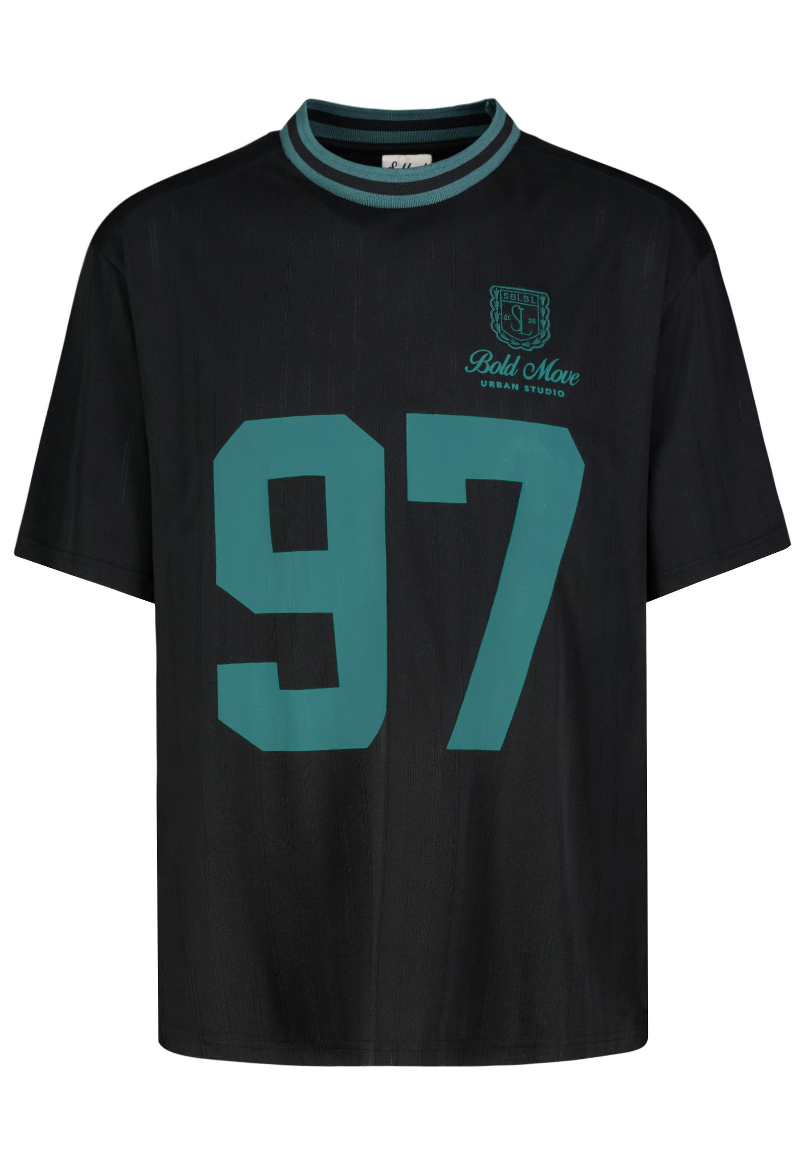 SUBLEVEL T-Shirt Herren Trikot Shirt Oversize Nummern-Print vorne, Trikot-Jersey
