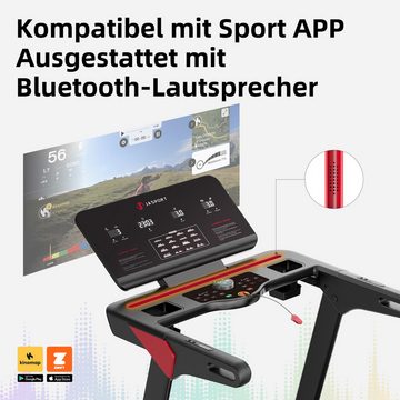 JASPORT Laufband L3 (mit Brustgurt), Bluetooth-Kinomap&Zwift, 4PS,bis 20km/h, 18% Steigungswinkel,bis 130kg