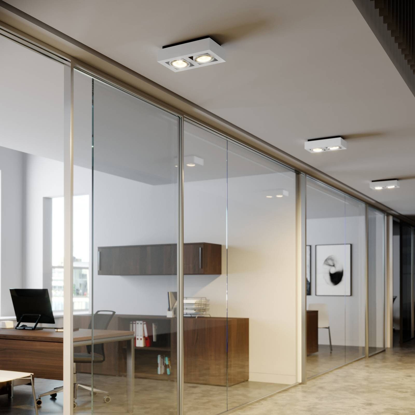 Arcchio Deckenleuchten Ronka, Metall, Weiß IP20, 2 x 20 W ES111 LED