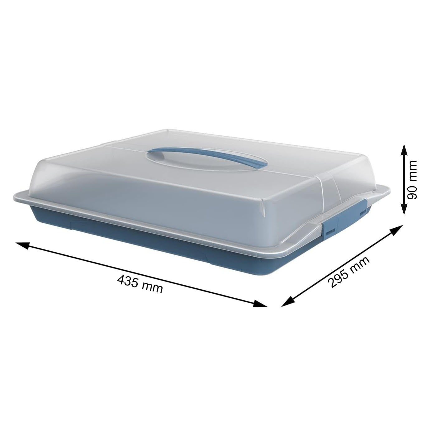 ROTHO Kuchentransportbox Partybutler Medium John horizon blue blau Kuchen Pizza Muffin Box, Kunststoff – Bild 2 von 4