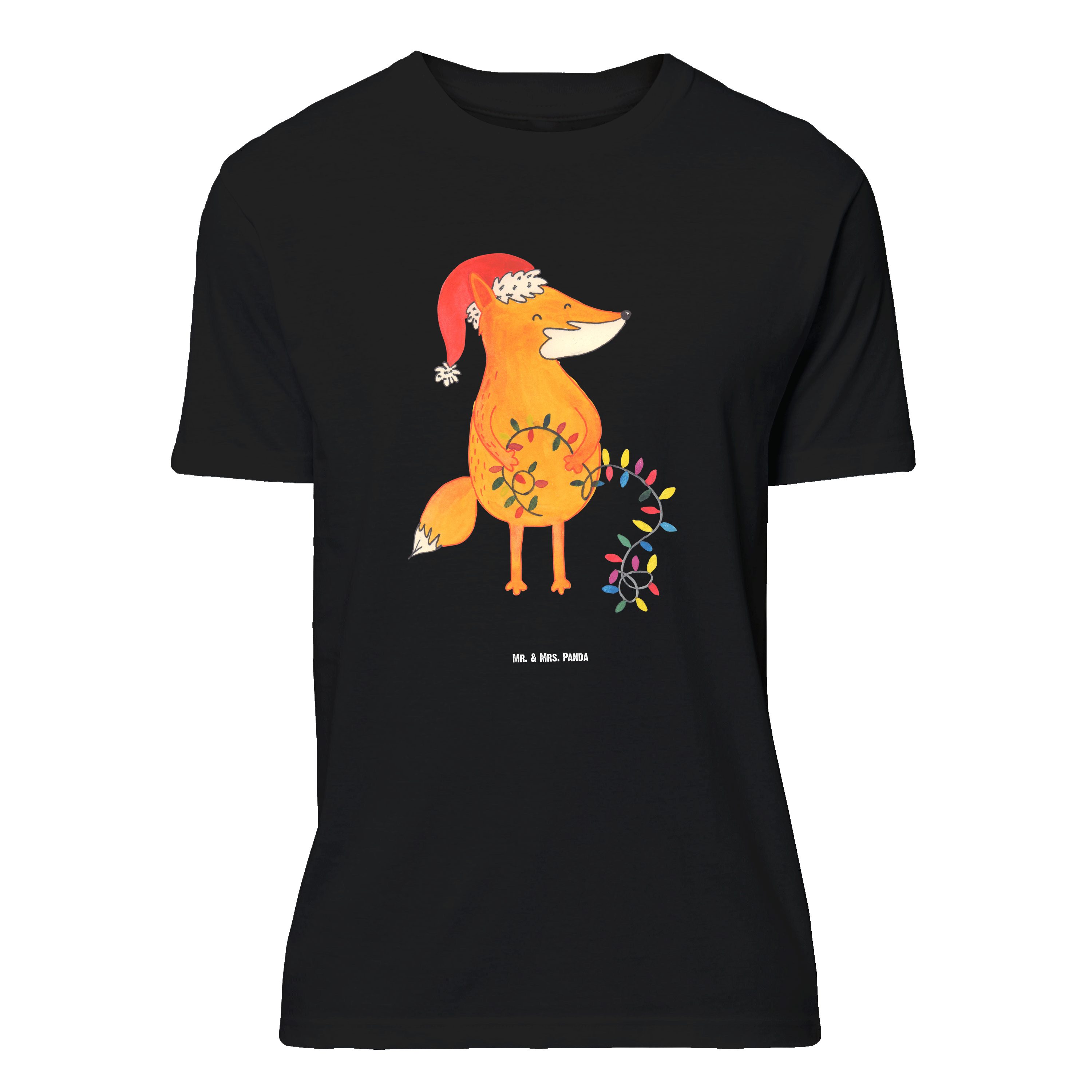 T-Shirt Fuchs Weihnachten, Größe XL T-Shirt, Schwarz, Nikolaus, Weihnachtszei