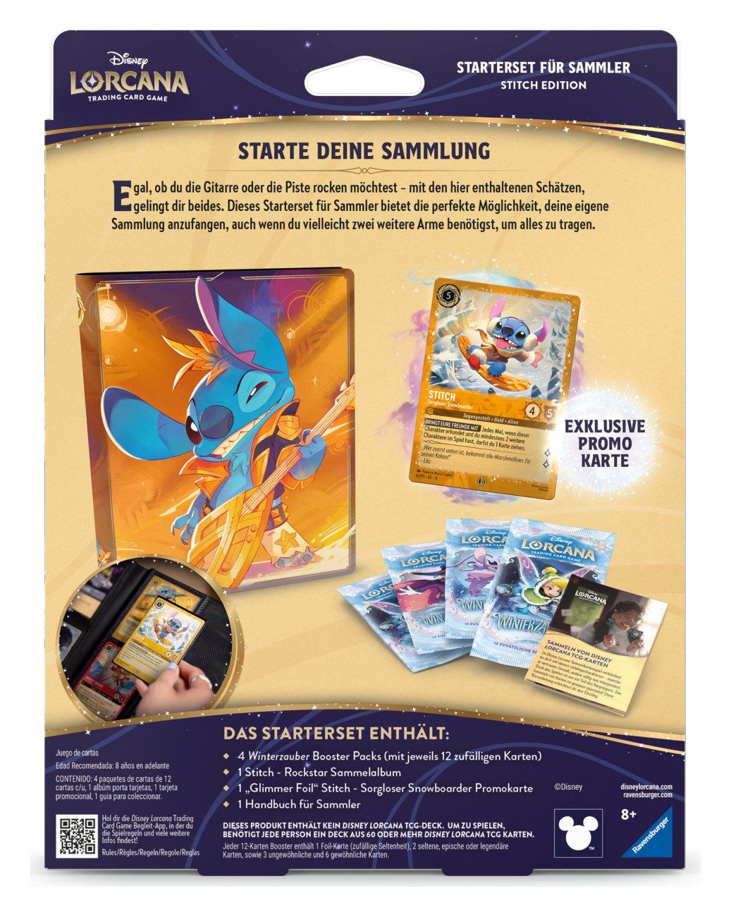 Ravensburger Sammelkarte Disney Lorcana TCG Starterset für Sammler Stitch Edition *Deutsche Edi