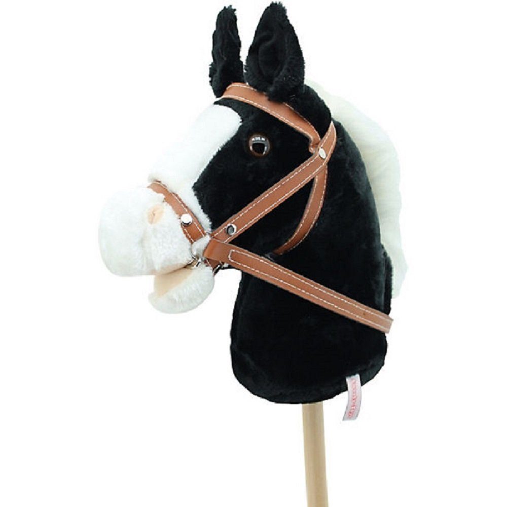 Sweety-Toys Steckenpferd Sweety Toys 3723 Steckenpferd OHNE Rollen schwarz für Hobby Horsing, mit Sound