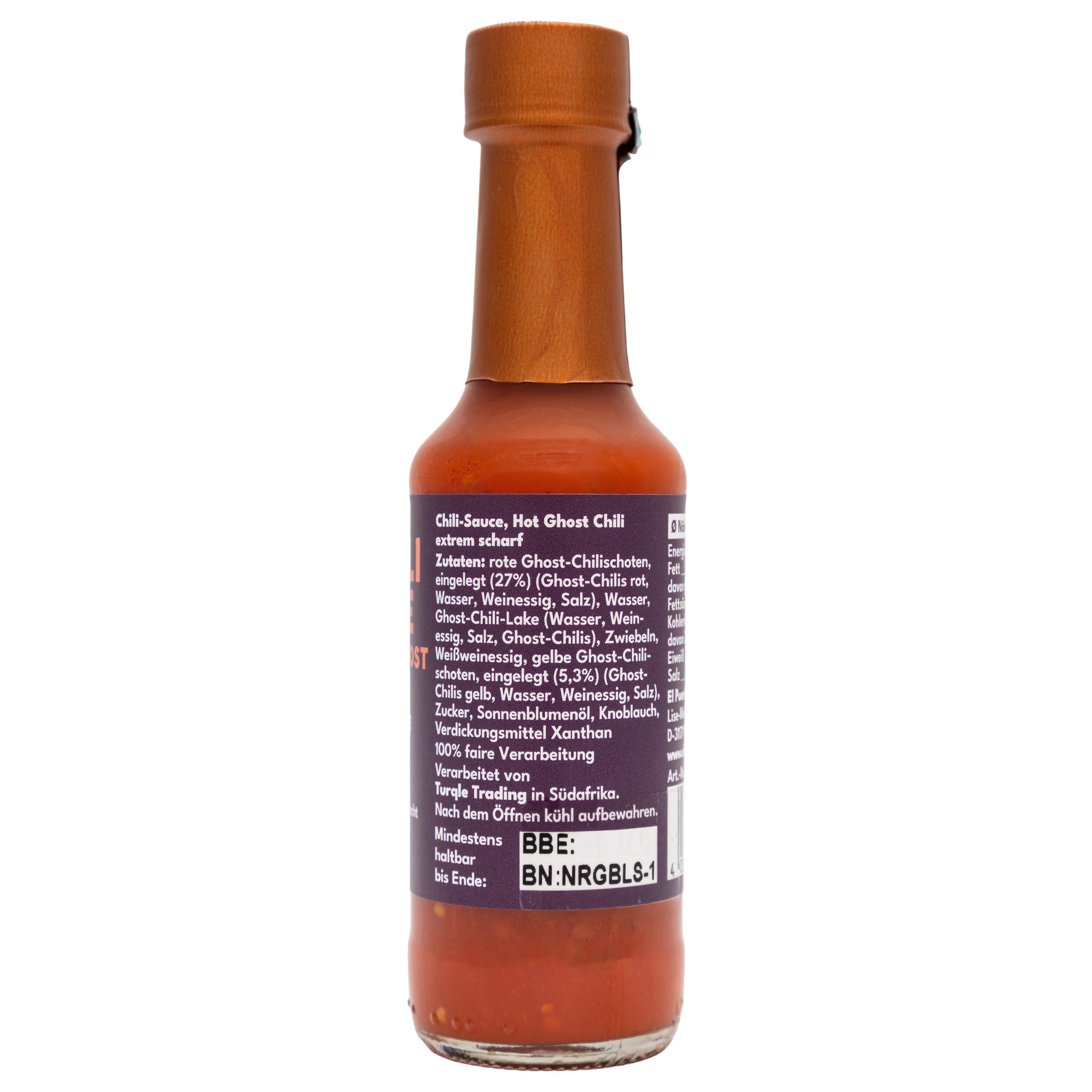 El Puente Grillsauce Chili Love Sauce - Ghost Chili extrem scharf, Fair Trade, Vegan, Fair Trade