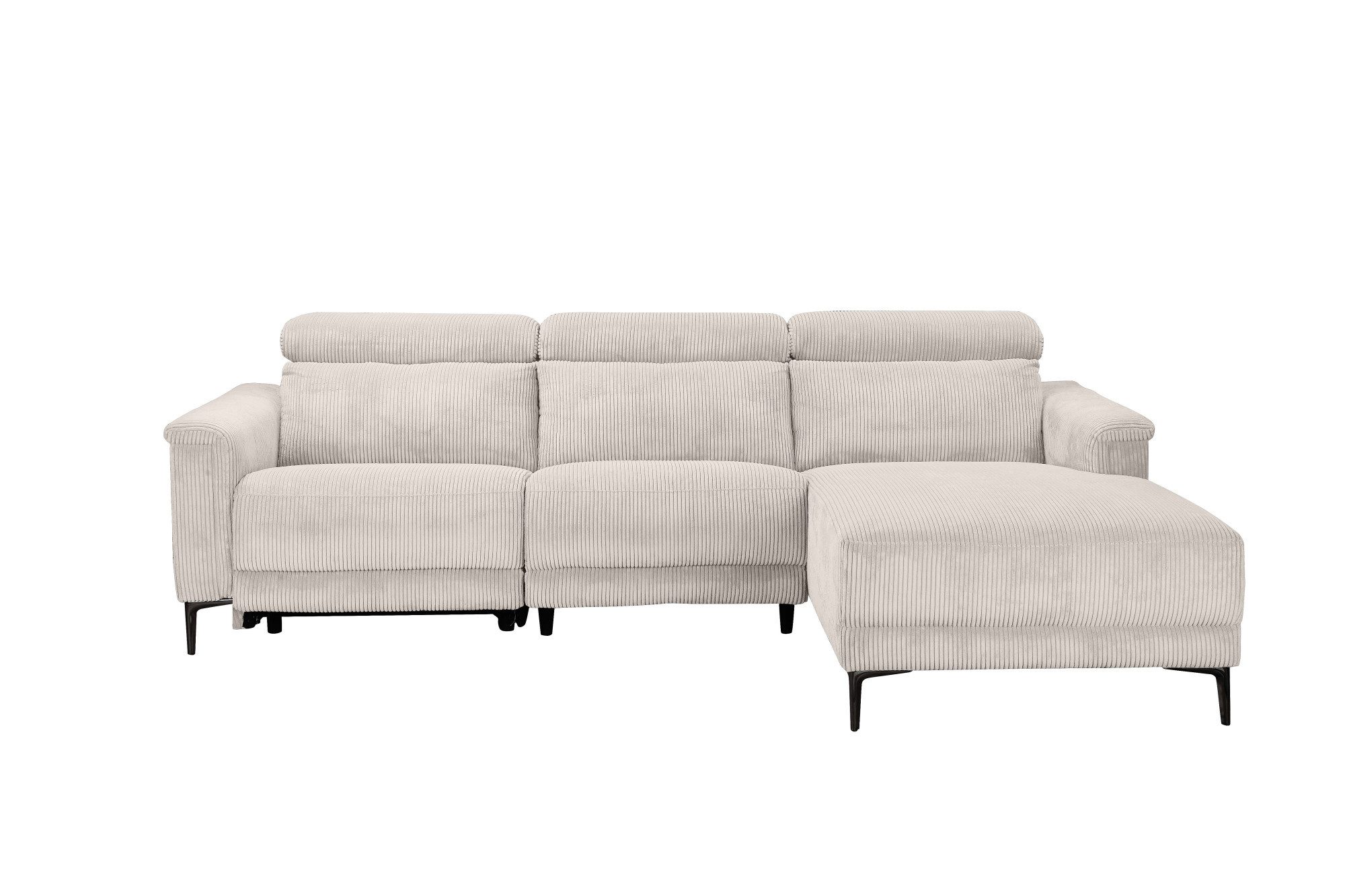 Places of Style Ecksofa "Lund in Cord, L-Form, 261 cm, manuelle und elektr. günstig online kaufen