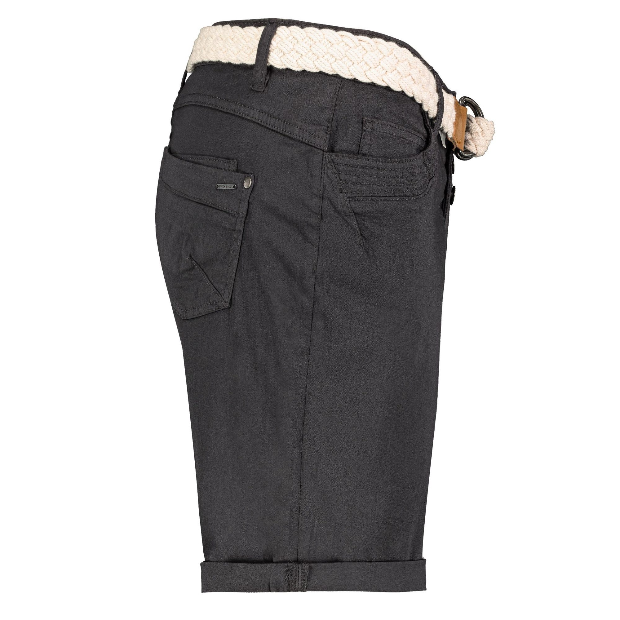 SUBLEVEL Shorts Damen Bermudas kurze Hose Baumwolle Jeans Sommer Chino Stoff