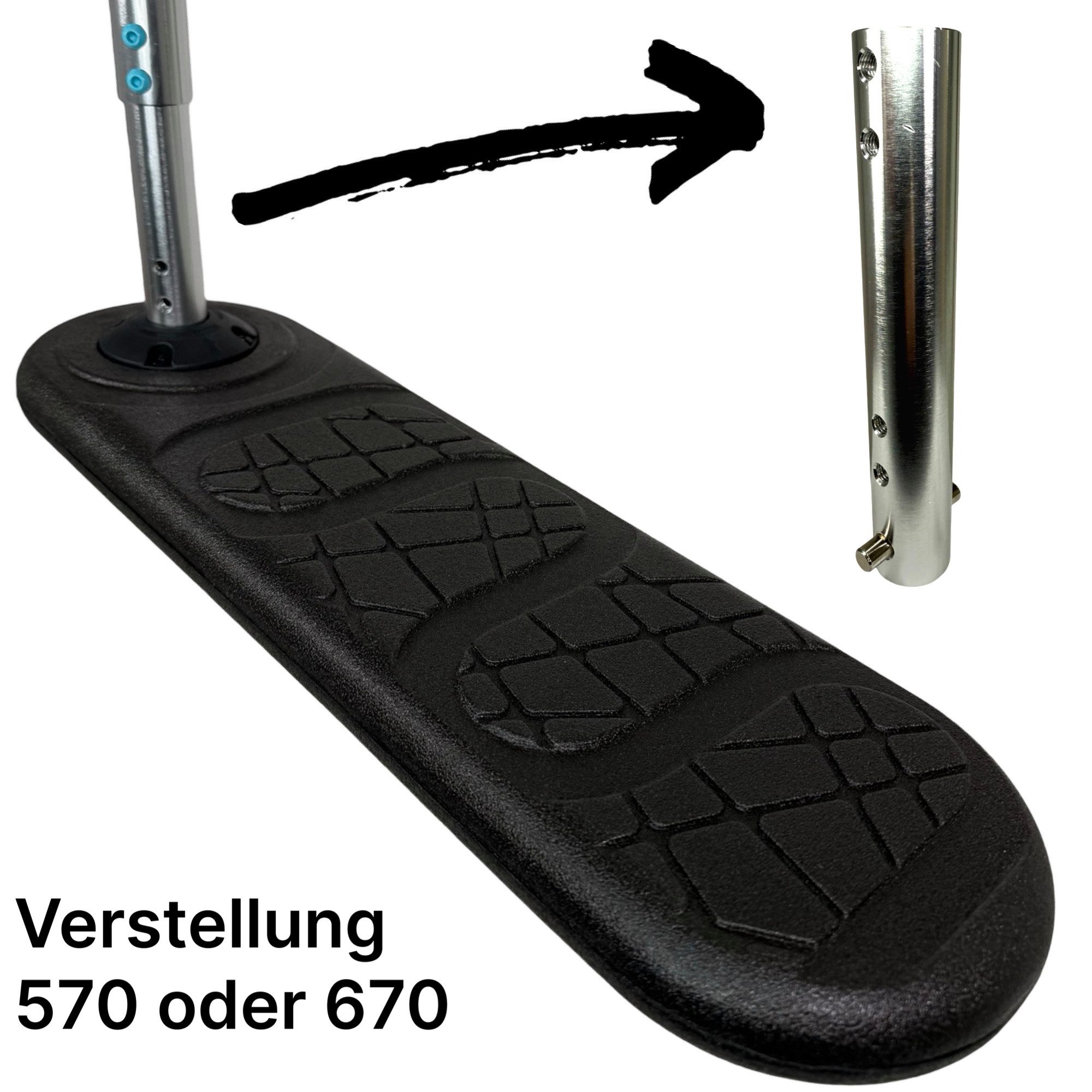 INDO Stuntscooter Indo Kickstarter Trampolin Stunt-Scooter Trick Trainer H=62-72cm