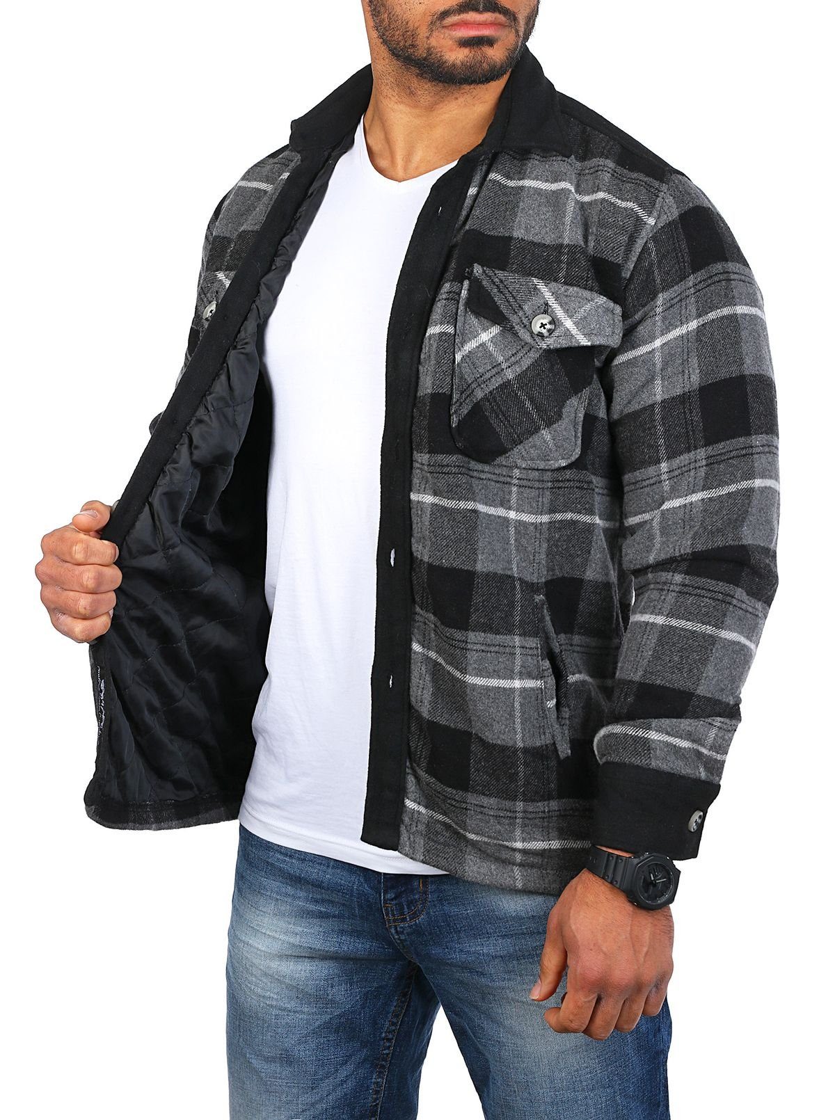 CARISMA Langarmhemd gefütterte Holzfäller Karo Hemd Jacke dicke weiche Qual günstig online kaufen