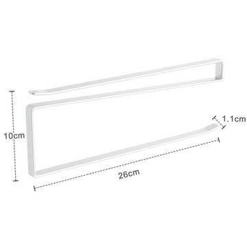 Intirilife Küchenrollenhalter, (2x Papierrollenhalterung in Weiß - Z-Form, 2-St), Platzsparende Steckalterung für Papierrollen und weitere Gegenstände