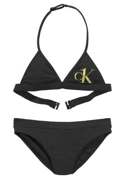 Calvin Klein Swimwear Triangel-Bikini mit Kontrastdetails