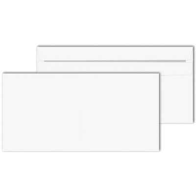 KK Verpackungen Briefumschlag, Umschlag Kuverts DIN lang 110 x 220 mm Selbstklebung ohne Fenster Weiß