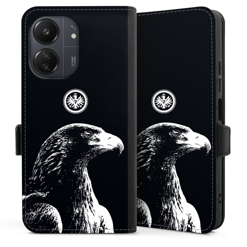 DeinDesign Handyhülle Eintracht Frankfurt Offizielles Lizenzprodukt Attila SGE Attila, Xiaomi Redmi 13C 5G Hülle Handy Flip Case Wallet Cover