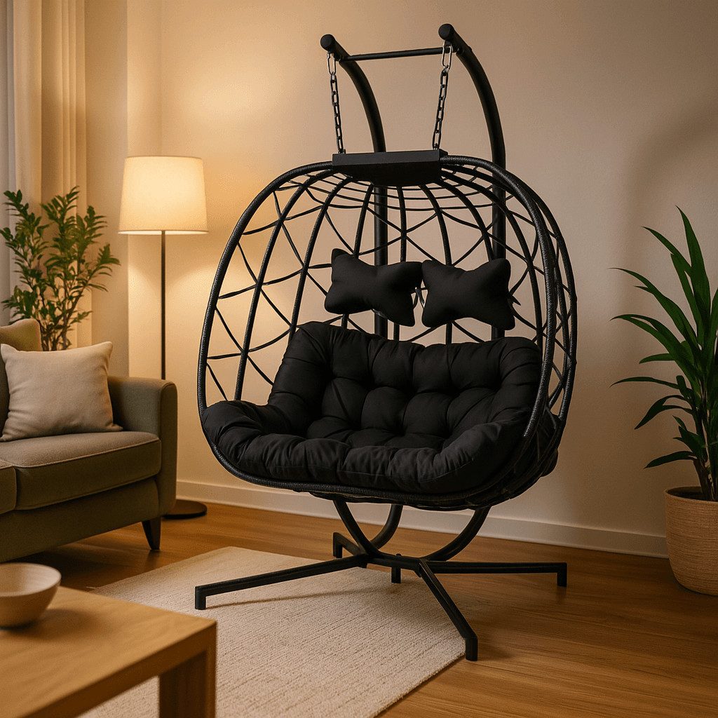 2mGoods Hängestuhl Luxuriöser Hängesessel mit Gestell günstig online kaufen