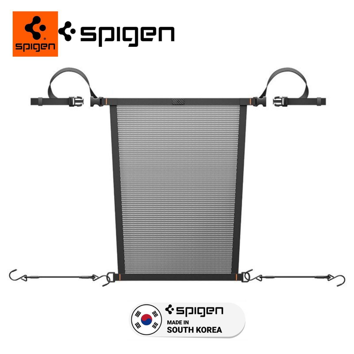 Spigen Trennnetz Hunde Autosicherheitsnetz Rücksitzbarriere Schutznetz fürs Auto, Sicheres Trennnetz, Universelle Passform, Stabile Befestigung