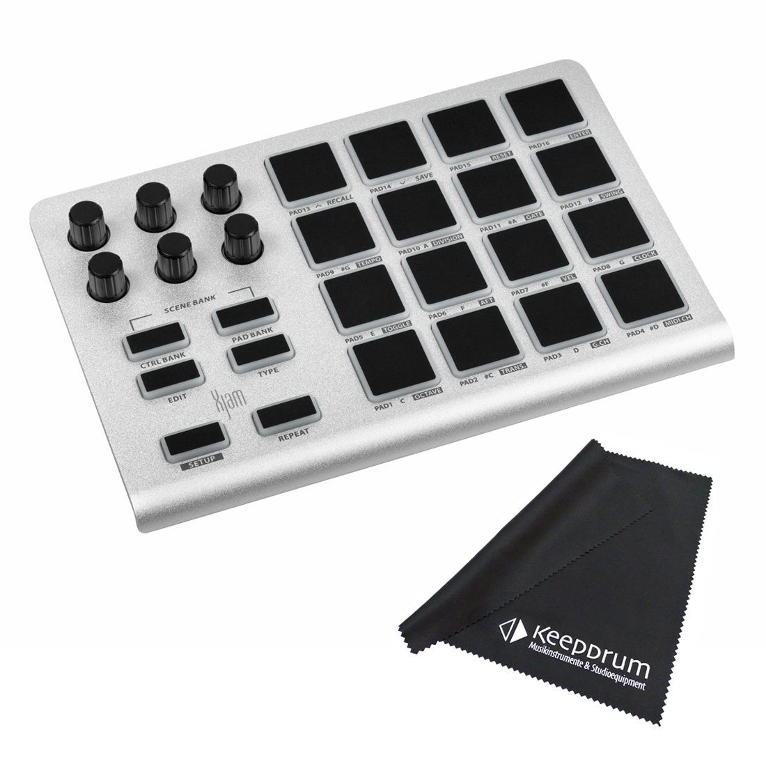Mischpult Esi Xjam Tragbarer Pad Controller mit Mikrofasertuch