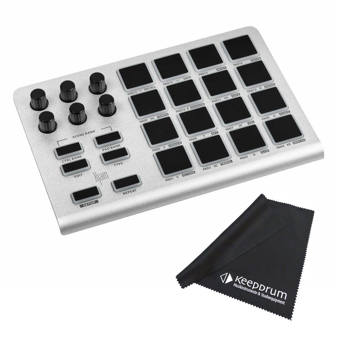 ESI Mischpult Esi Xjam Tragbarer Pad Controller mit Mikrofasertuch