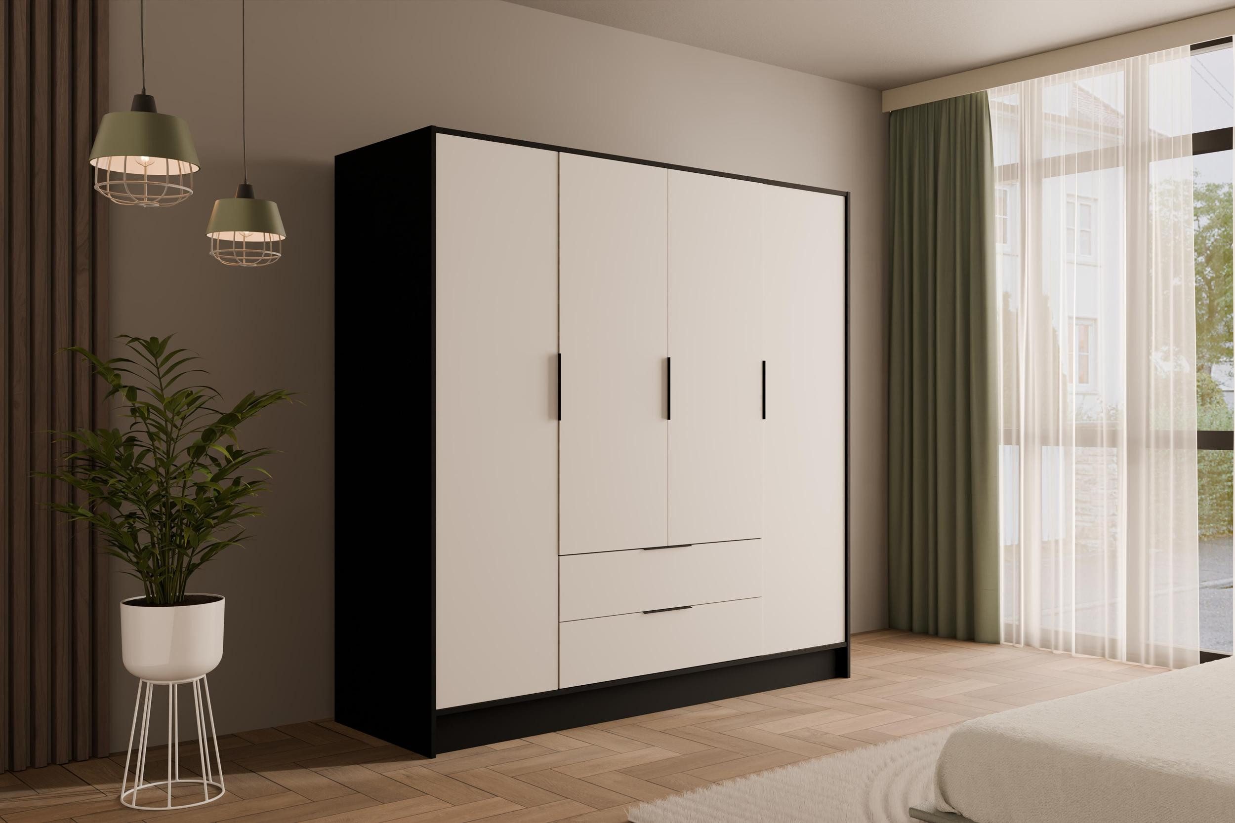 ALTDECOR Drehtürenschrank KOLIN (Kleiderschrank Garderobenschrank mit viel günstig online kaufen