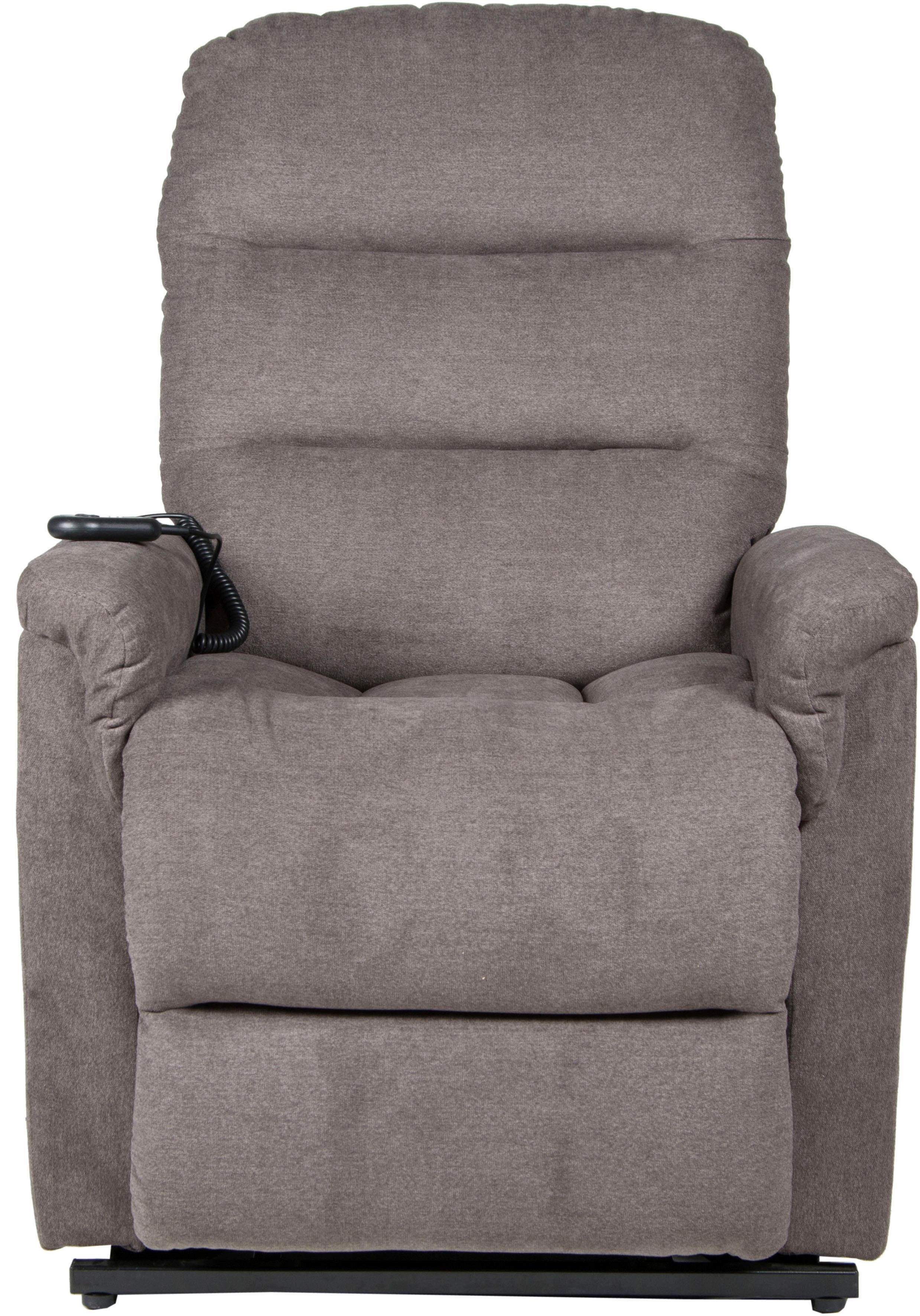 Duo Collection TV-Sessel Taschenfederkern mit mit graubraun und Whitehorse kg 150 XXL Aufstehhilfe, belastbar, elektrischer bis Stahlwellenunterfederung Relaxfunktion