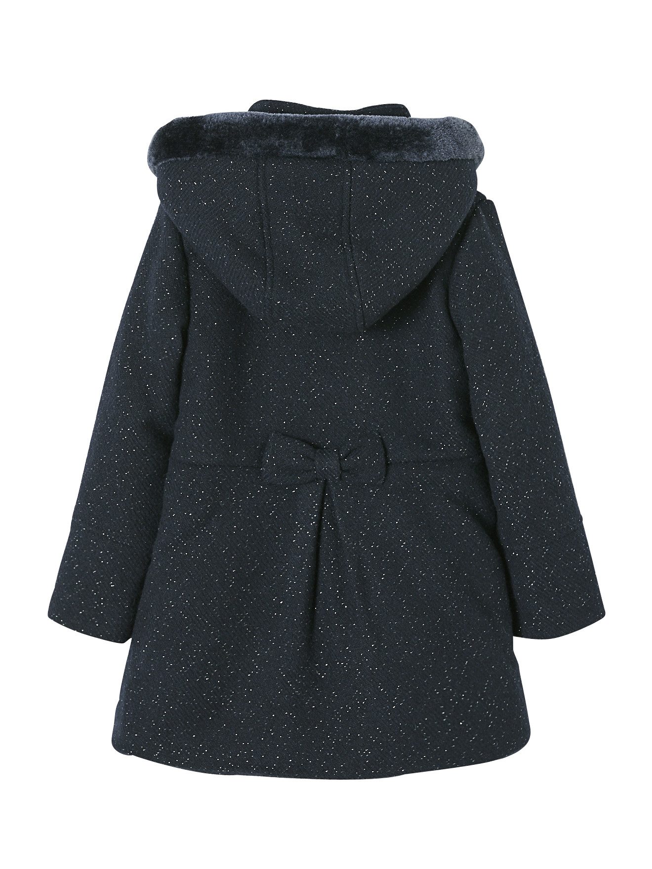 vertbaudet Dufflecoat Mädchen Wintermantel mit Kapuze, Woll-Mix