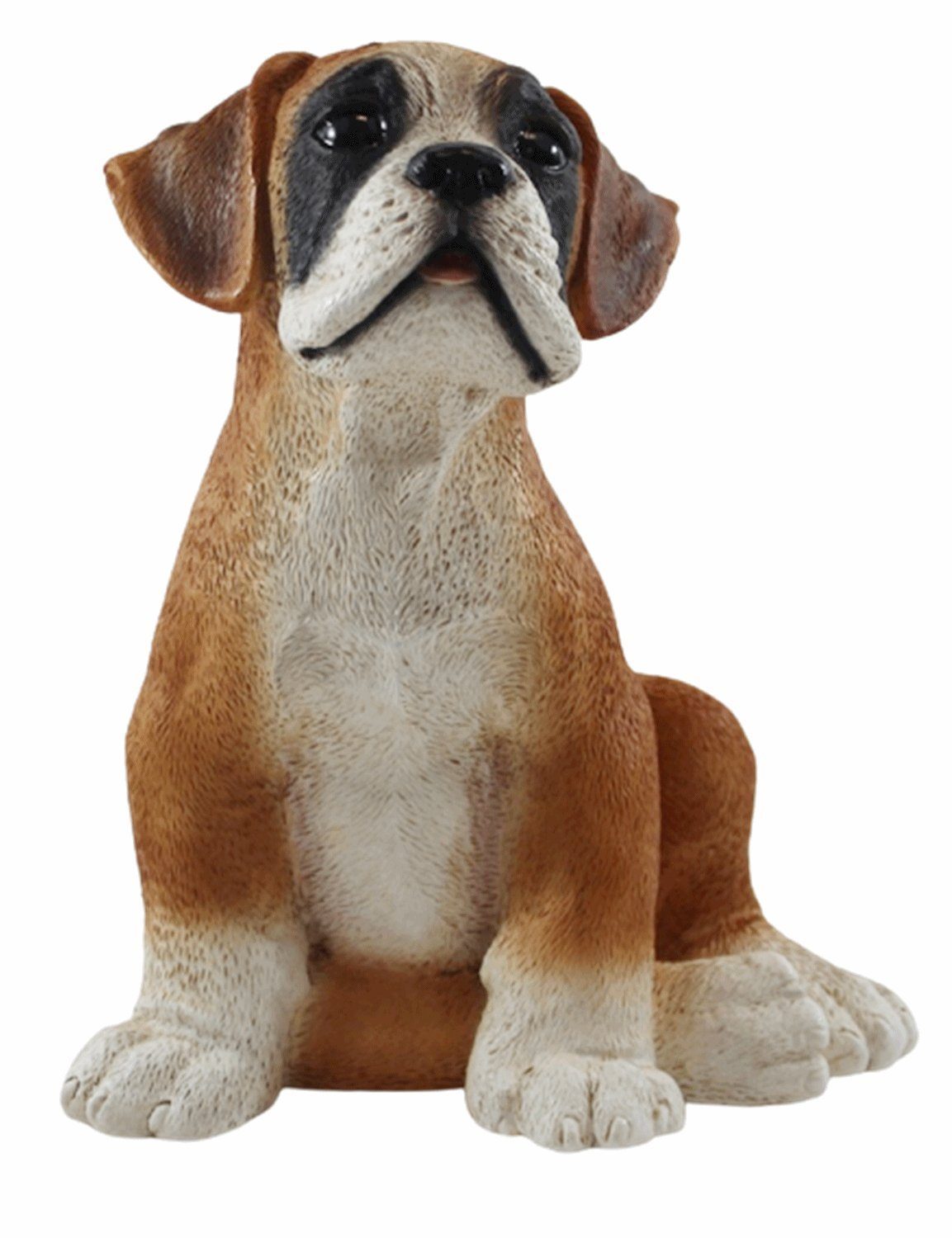 aus Hundefigur Hund Figur Tierfigur Höhe Boxer Resin Kollektion 24 Castagna cm Castagna Deko sitzend Welpe