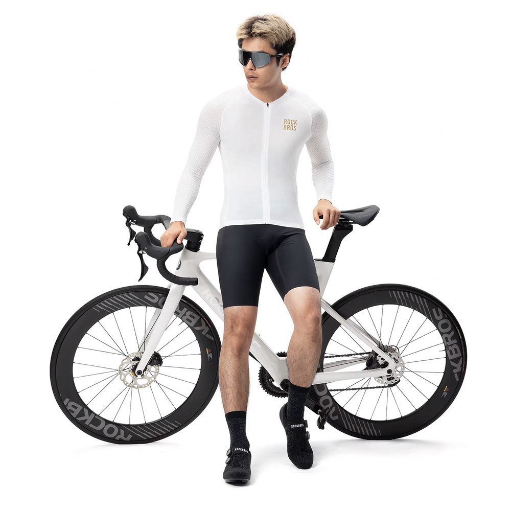 ROCKBROS Radtrikot Radtrikot Fahrradtrikot (Spar-Set, 1-tlg) atmungsaktiv, reflektierend, Rückentasche