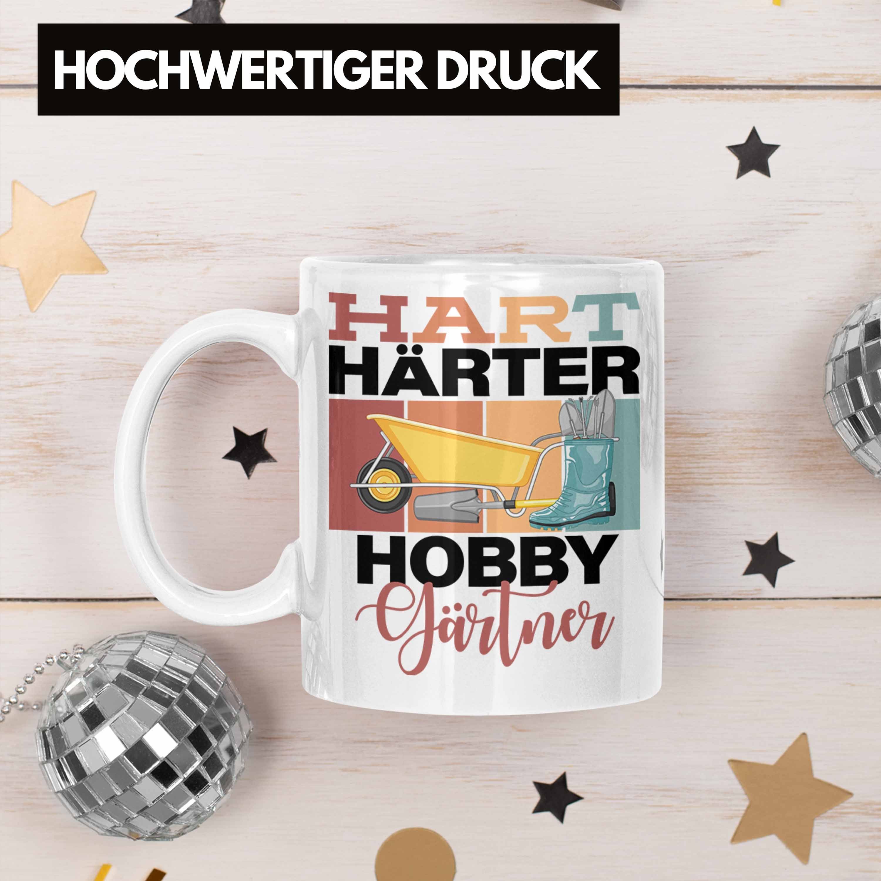 Härter Geschenkidee Trendation Lustige "Hart Tasse Weiss Hobbyg Tasse für Hobbygärtner Spruch