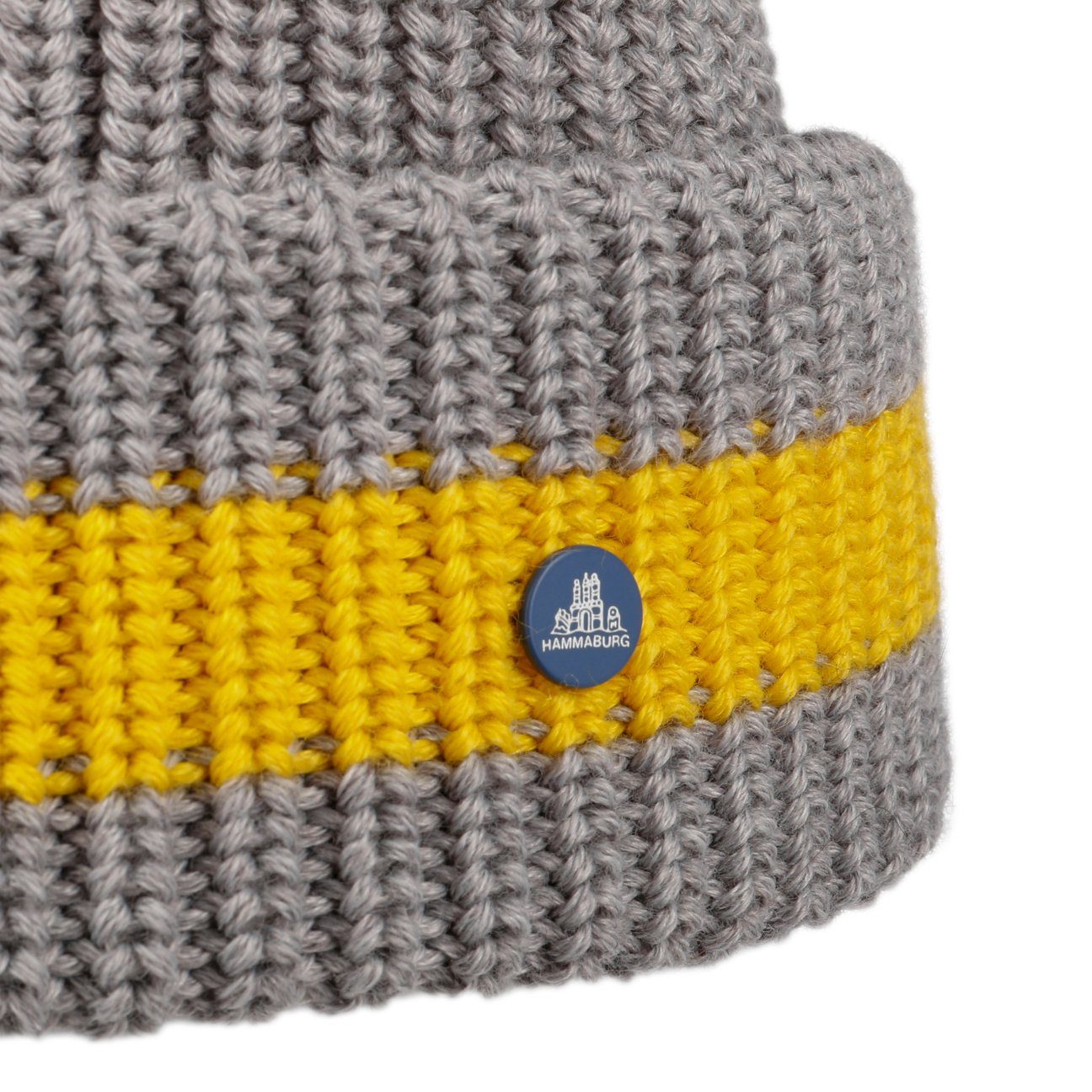 Hammaburg Beanie (1-St) Wollmütze mit Umschlag, Made in Italy