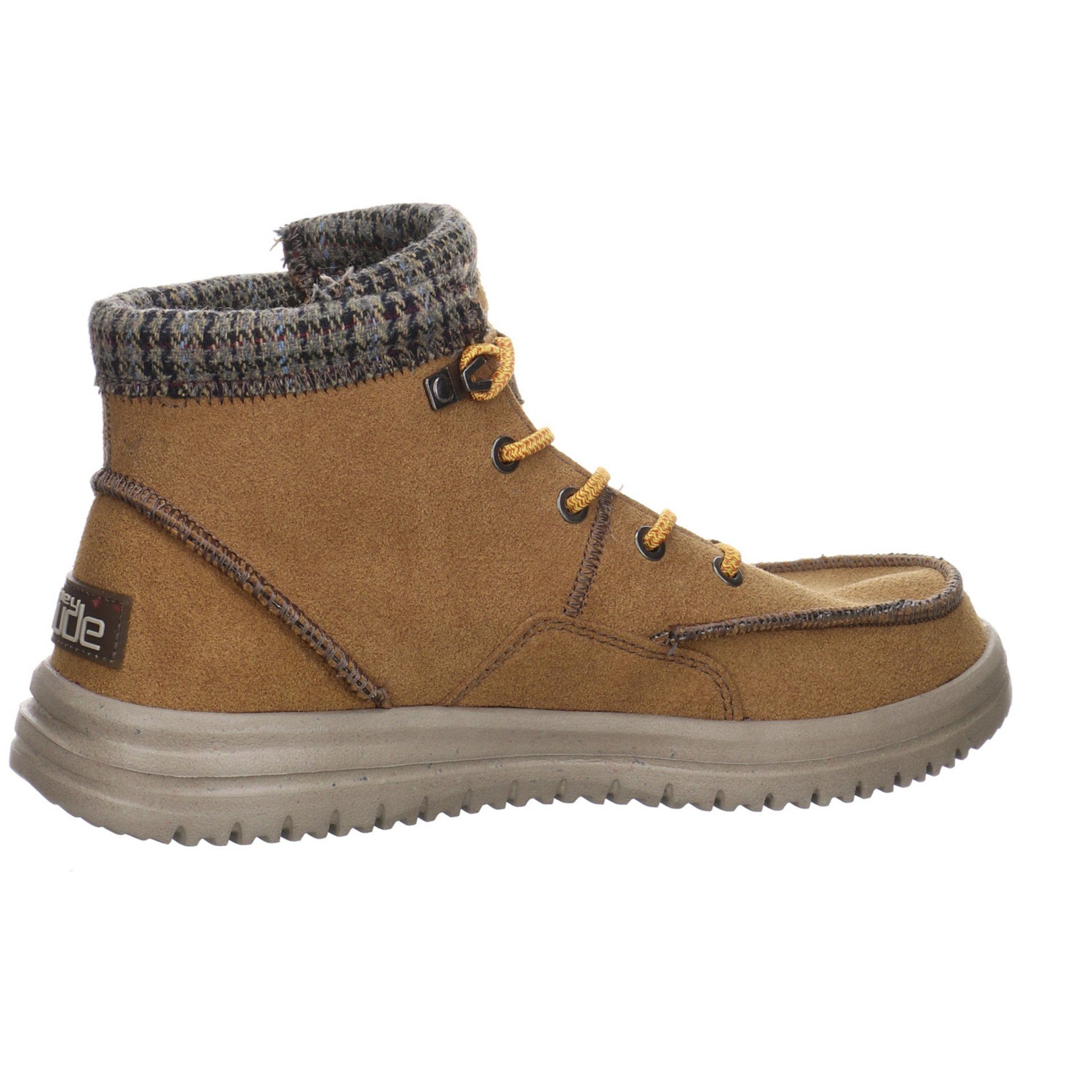 Boots Bradley Leder-/Textilkombination Leder-/Textilkombination Eco Dude uni Hey Snowboots Mustard
