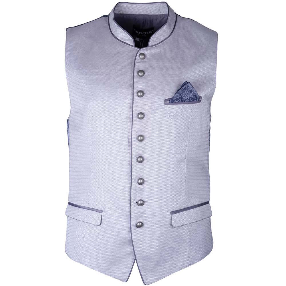 KRÜGER BUAM Trachtenweste Herrenweste Gian hellgrau