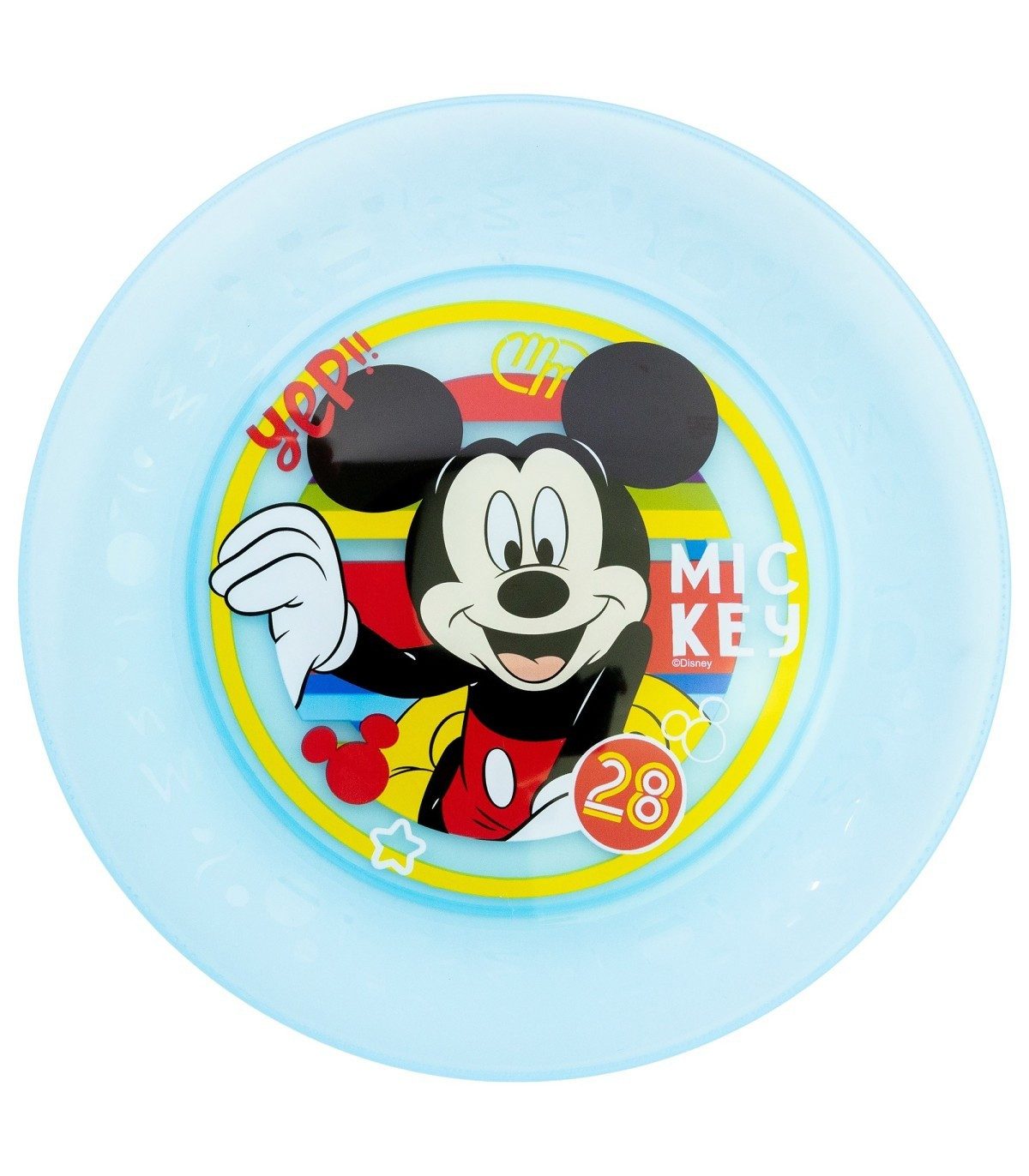Disney Mickey Mouse Teller Kinder Teller Set 4 teilig geeignet für Mikrowelle und Spülmaschine, (4 St)