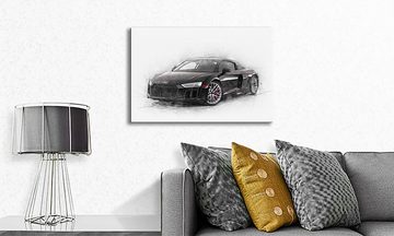 WandbilderXXL Leinwandbild Shaped Black, Auto (1 St), Wandbild,in 6 Größen erhältlich