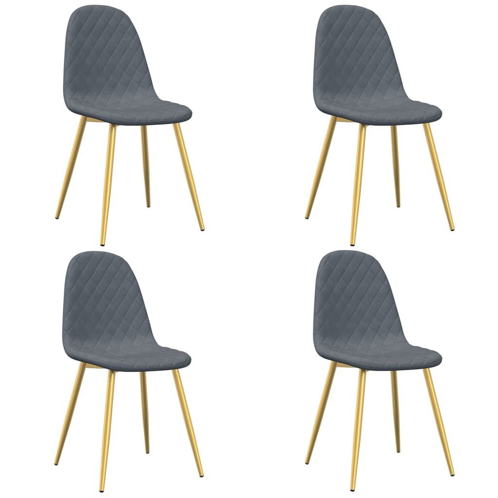 vidaXL Esszimmerstuhl Esszimmerstühle 4 Stk. Dunkelgrau günstig online kaufen