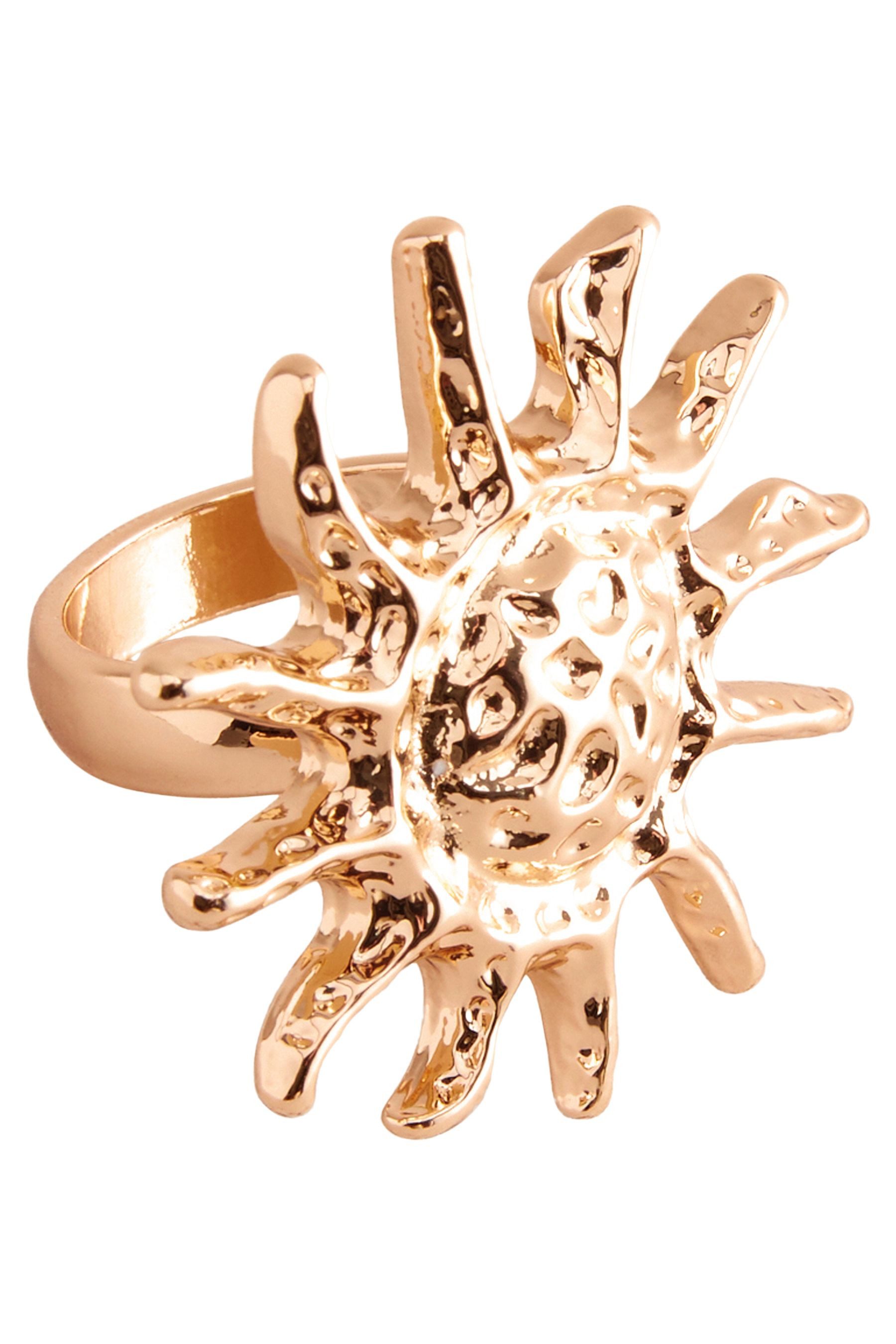 Fingerring Ring Sonne mit recyceltem Zink