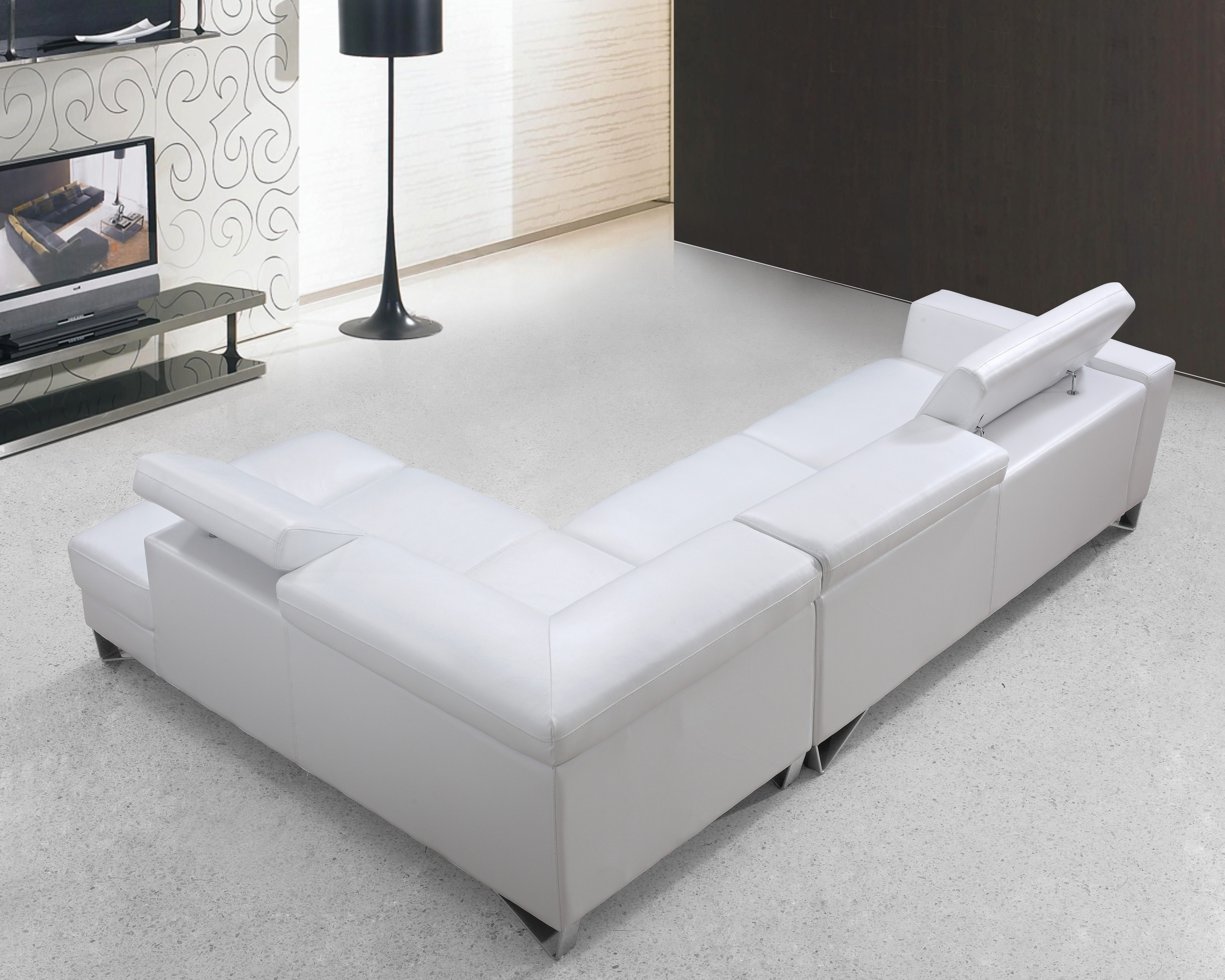 Salottini Ecksofa Luxus Designer Ecksofa Murano Leder Eckcouch Sofa, 2 Teile, Handarbeit