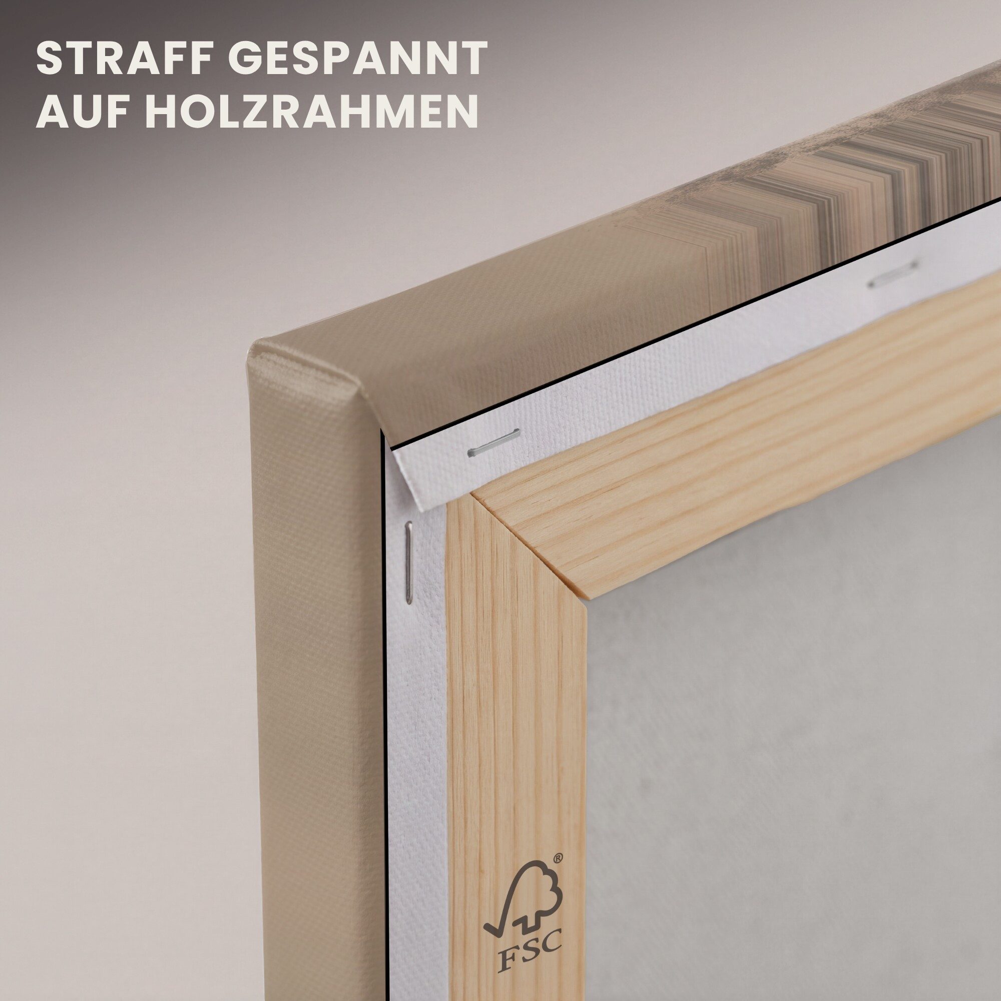 OneMillionCanvasses® Leinwandbild Vogel - Beige - Japanisch, Fotodruck (1 St), Wandbild, Deko Schlafzimmer Wohnzimmer Flur 20x20 cm – Bild 5 von 5