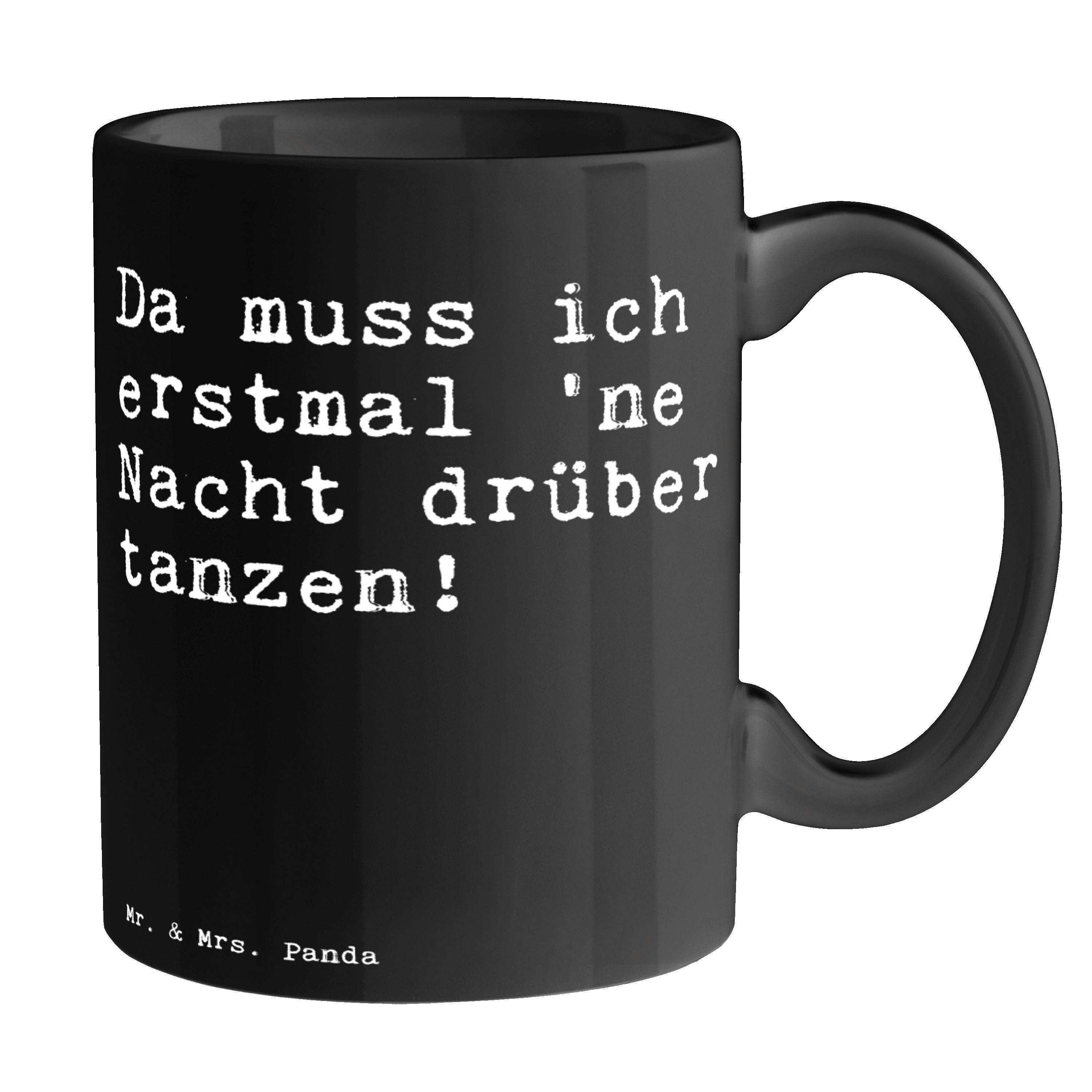 Mr. & Mrs. - ich Geschenk muss - Schwarz Da Freundin, erstmal... Schwarz Keramik Geschenk, Tasse Panda Kaffe