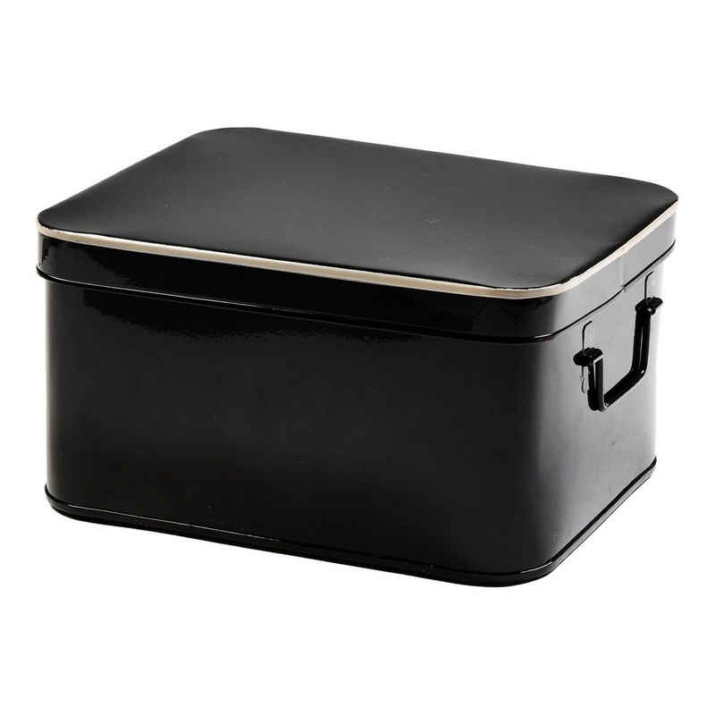 Depot Aufbewahrungsbox »Aufbewahrungsbox mit Deckel Emaille« (Packung, 1x Aufbewahrungsbox mit Deckel)