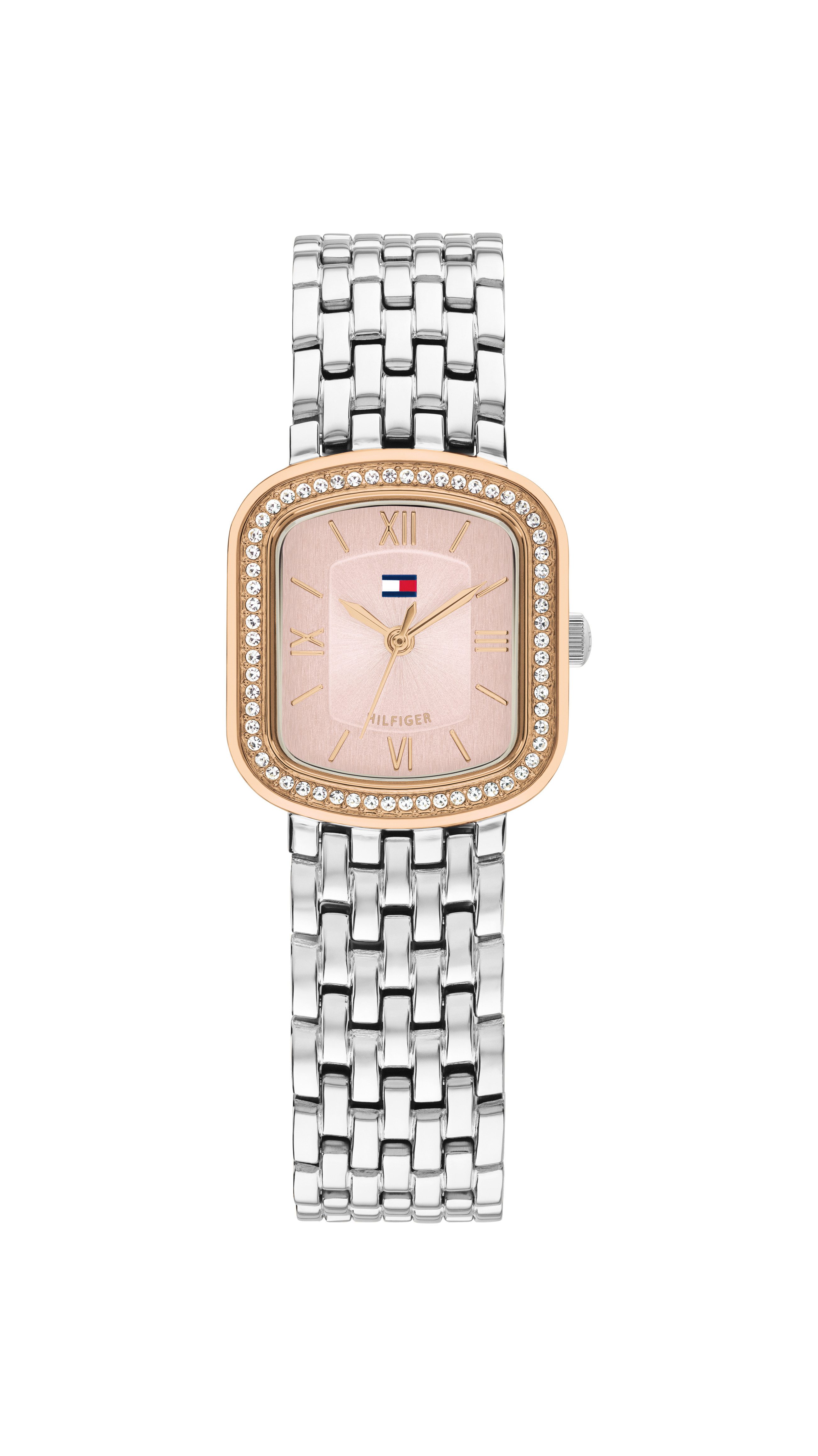 Tommy Hilfiger Quarzuhr ABBY 1782925, Armbanduhr, Damenuhr, Edelstahlarmband, analog, Glaskristalle