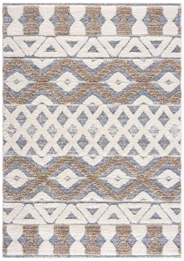 Carpet City Hochflor-Teppich Focus 3050, rechteckig, Höhe: 20 mm, Läufer, Boho, Hochtief-Muster/ 3D-Effekt, für Wohnzimmer, Schlafzimmer
