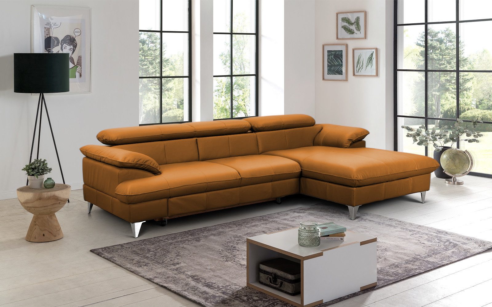 COTTA Ecksofa David Echtleder, Echtleder mit günstig online kaufen