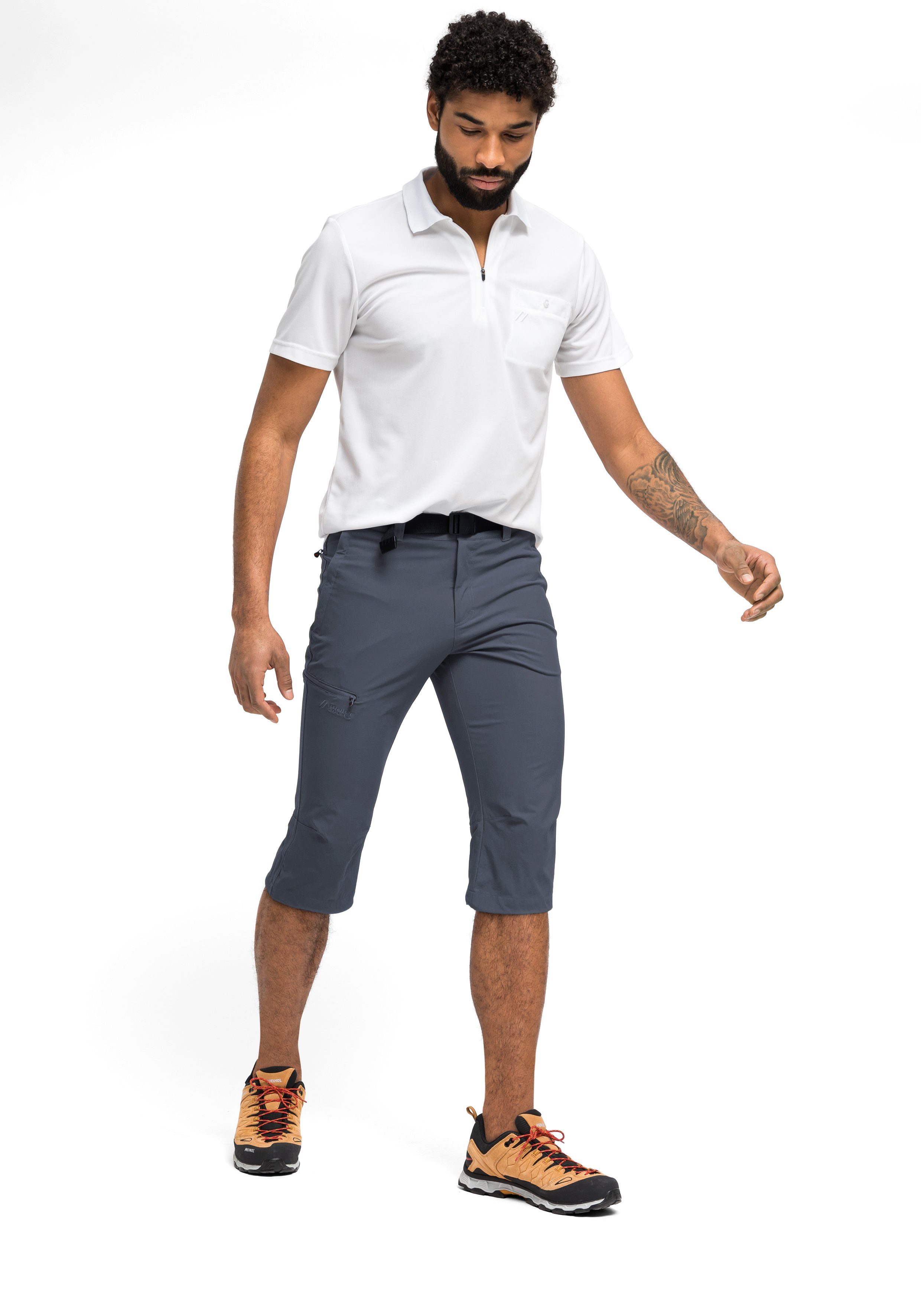 Maier Sports Caprihose Jennisei kurze Hose Herren, luftige Wanderhose, leichte Outdoorhose, Reg Fit