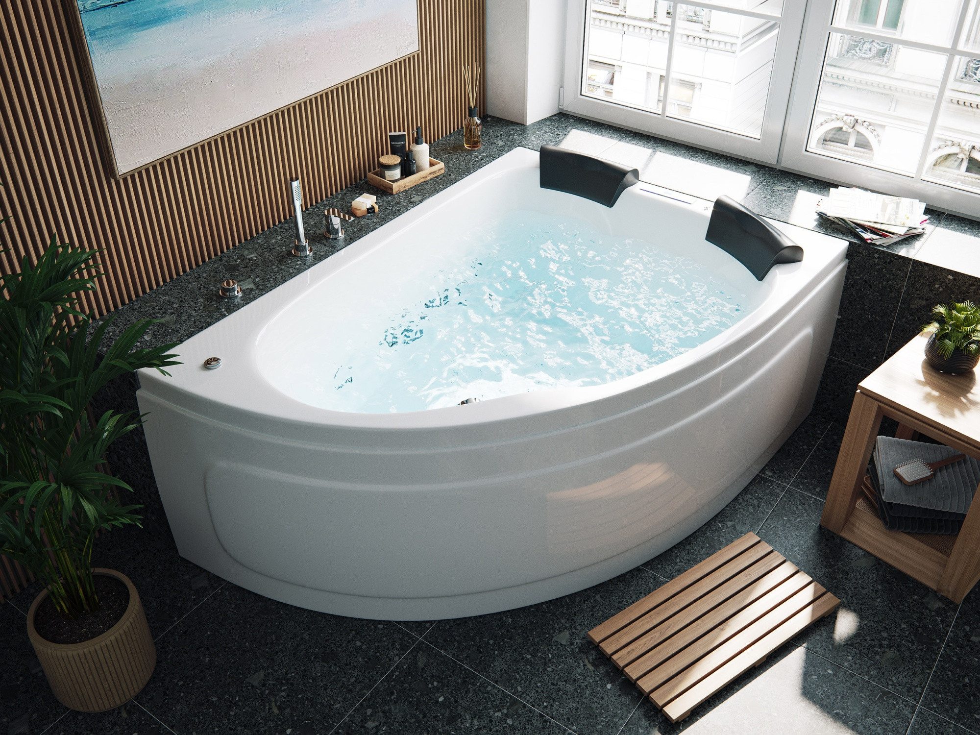Magnolia Home Whirlpool Whirlpool Royal XL Ultra 180 rechts Made in Germany 89 Düsen Befüllung