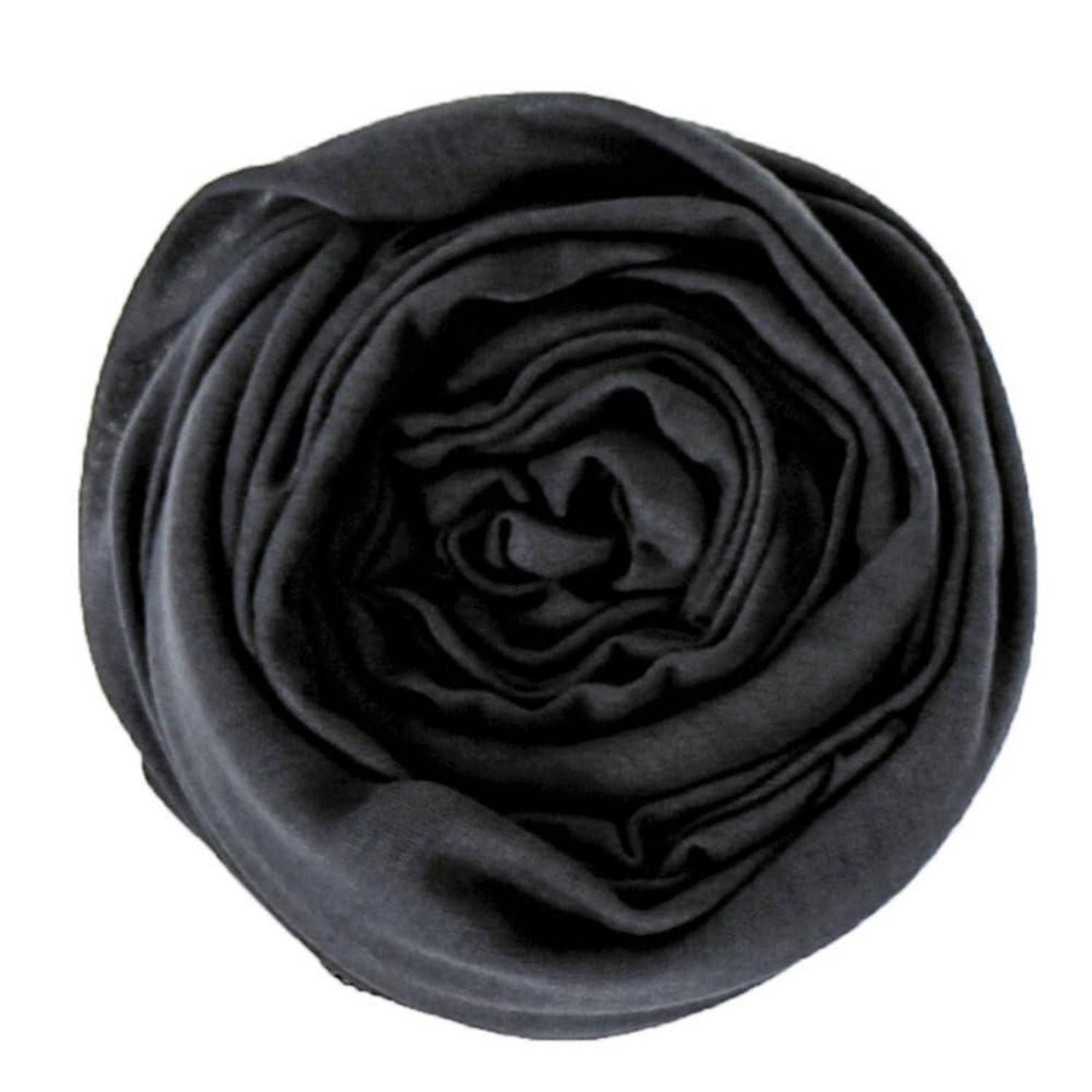 LuxusKollektion XXL-Schal Damen Schal Scarf Quadratisch 80x180cm Schwarz, (1-St)