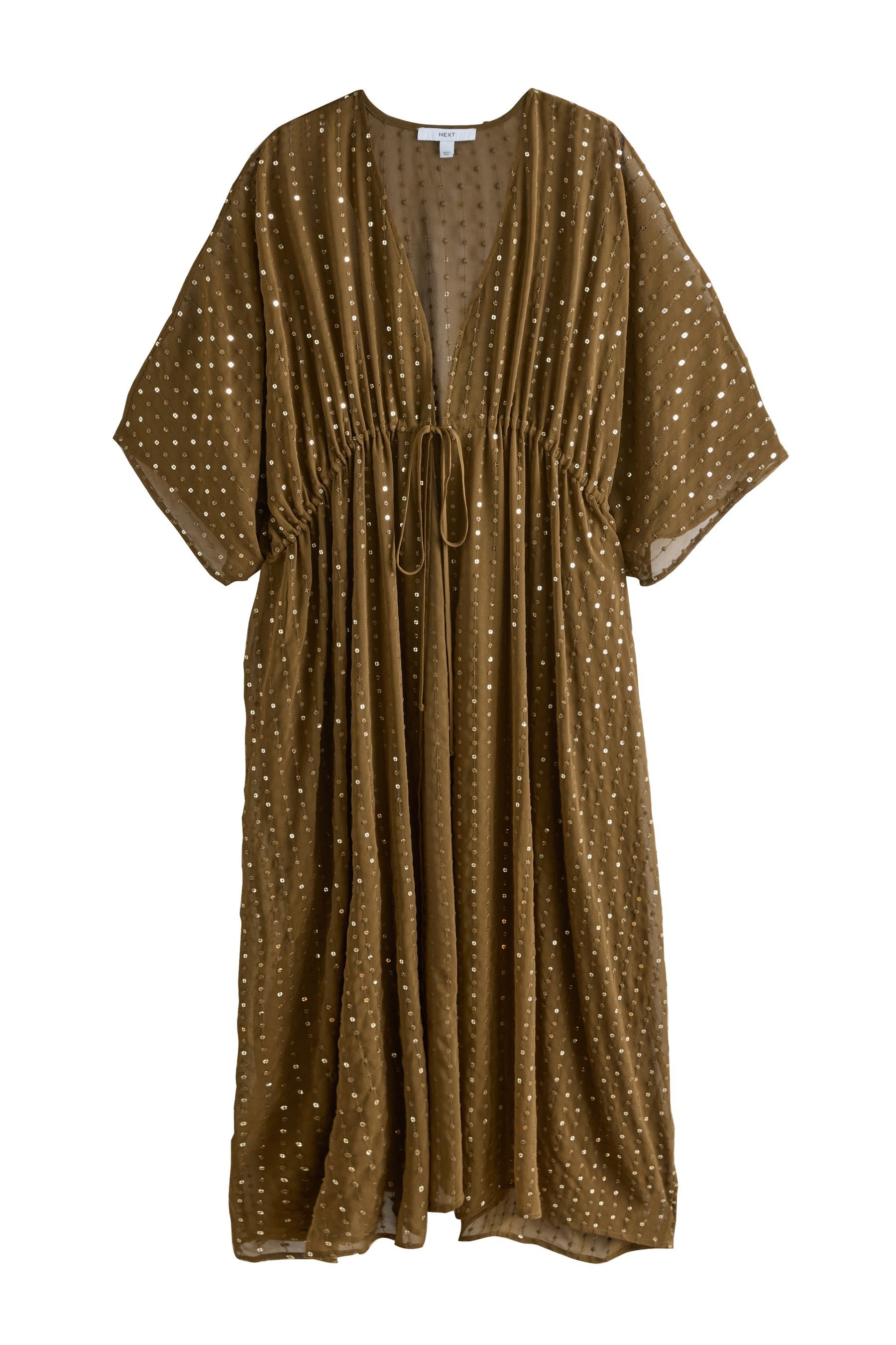 Next Strandkleid Maxi-Cover-up mit Bindegürtel (1-tlg)