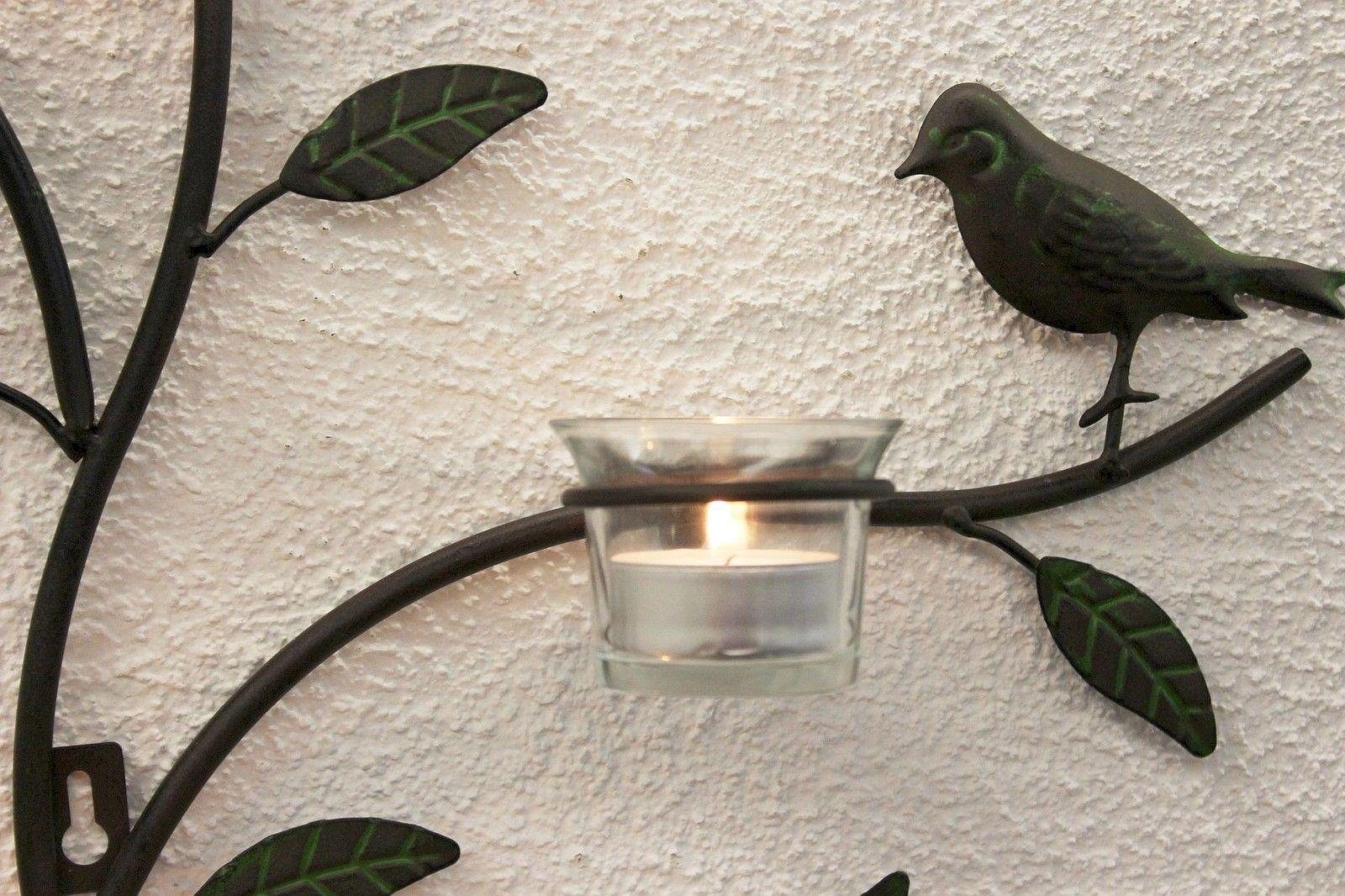 57 DanDiBo Teelichthalter cm Kerzenhalter Teelichthalter 131002 Metall Wandleuchter Wandteelichthalter